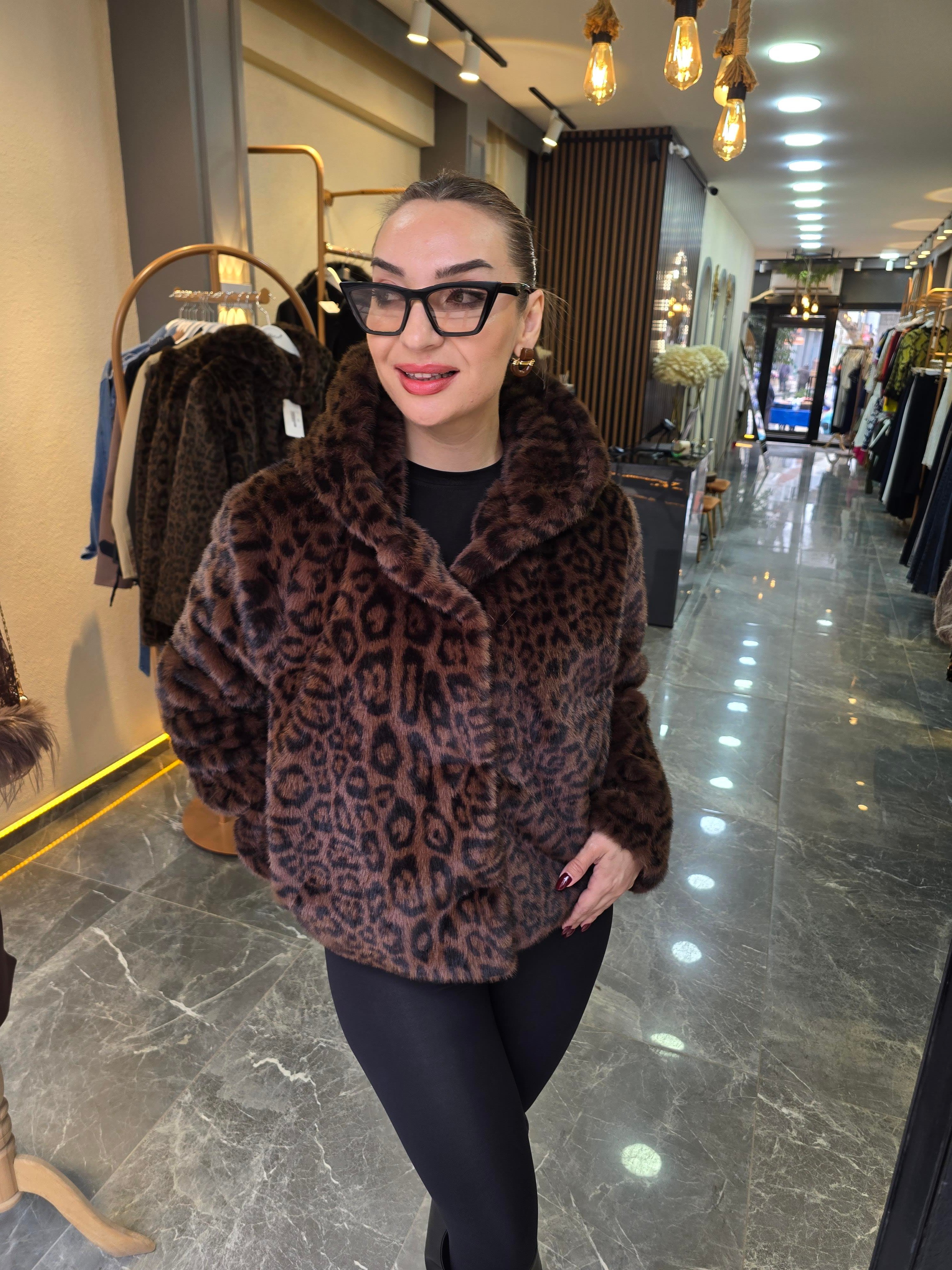 LEOPAR KAŞMİR MANTO