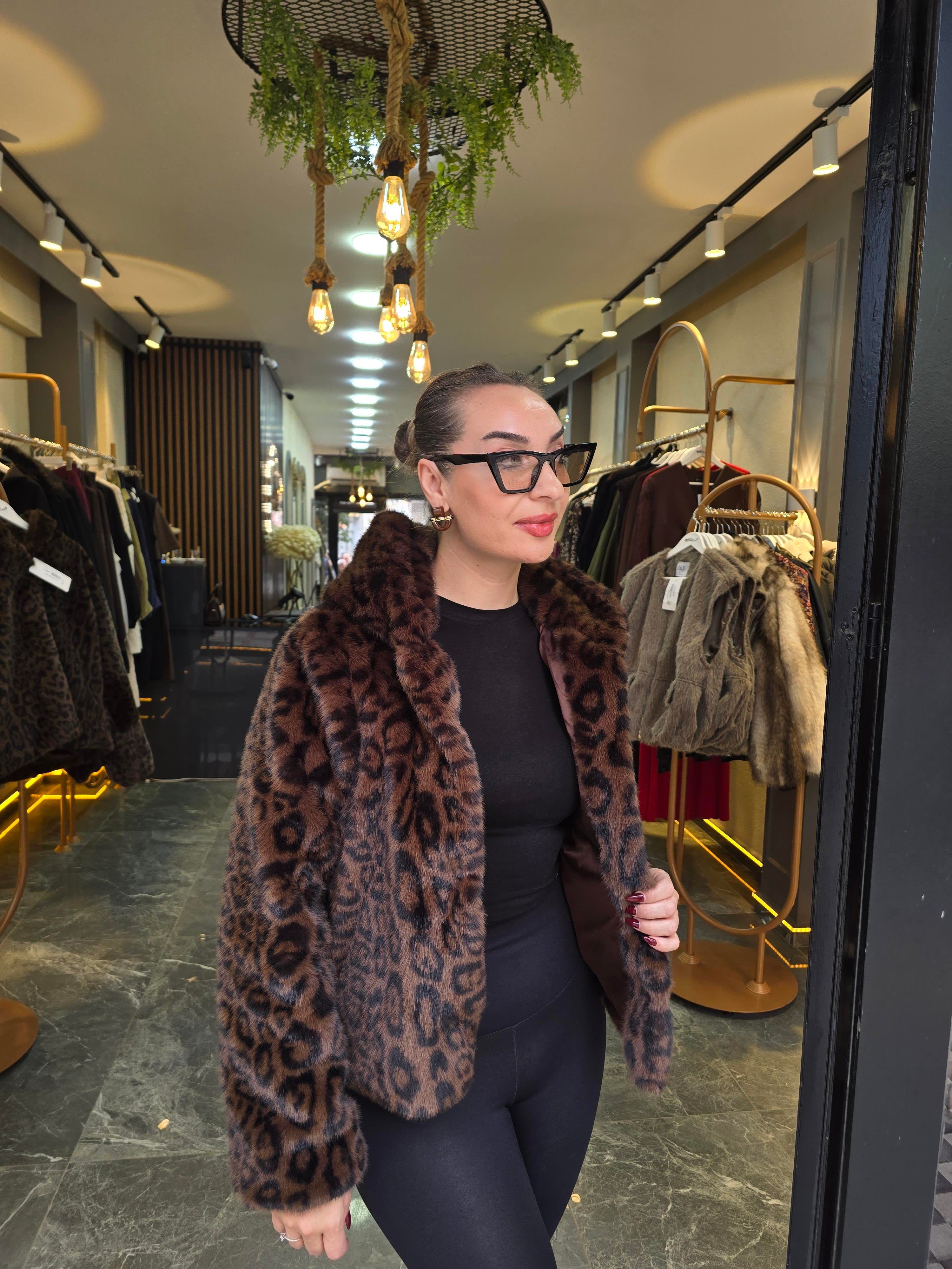 LEOPAR KAŞMİR MANTO