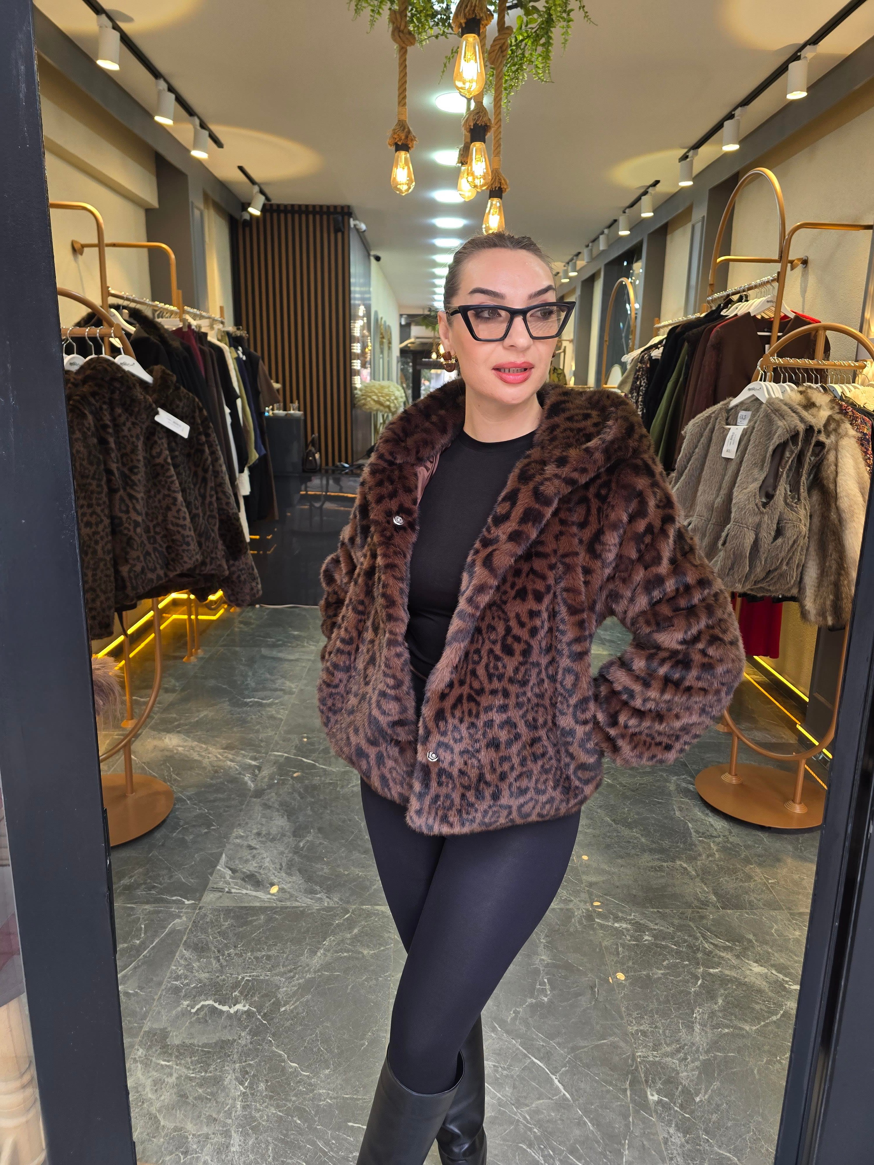 LEOPAR KAŞMİR MANTO