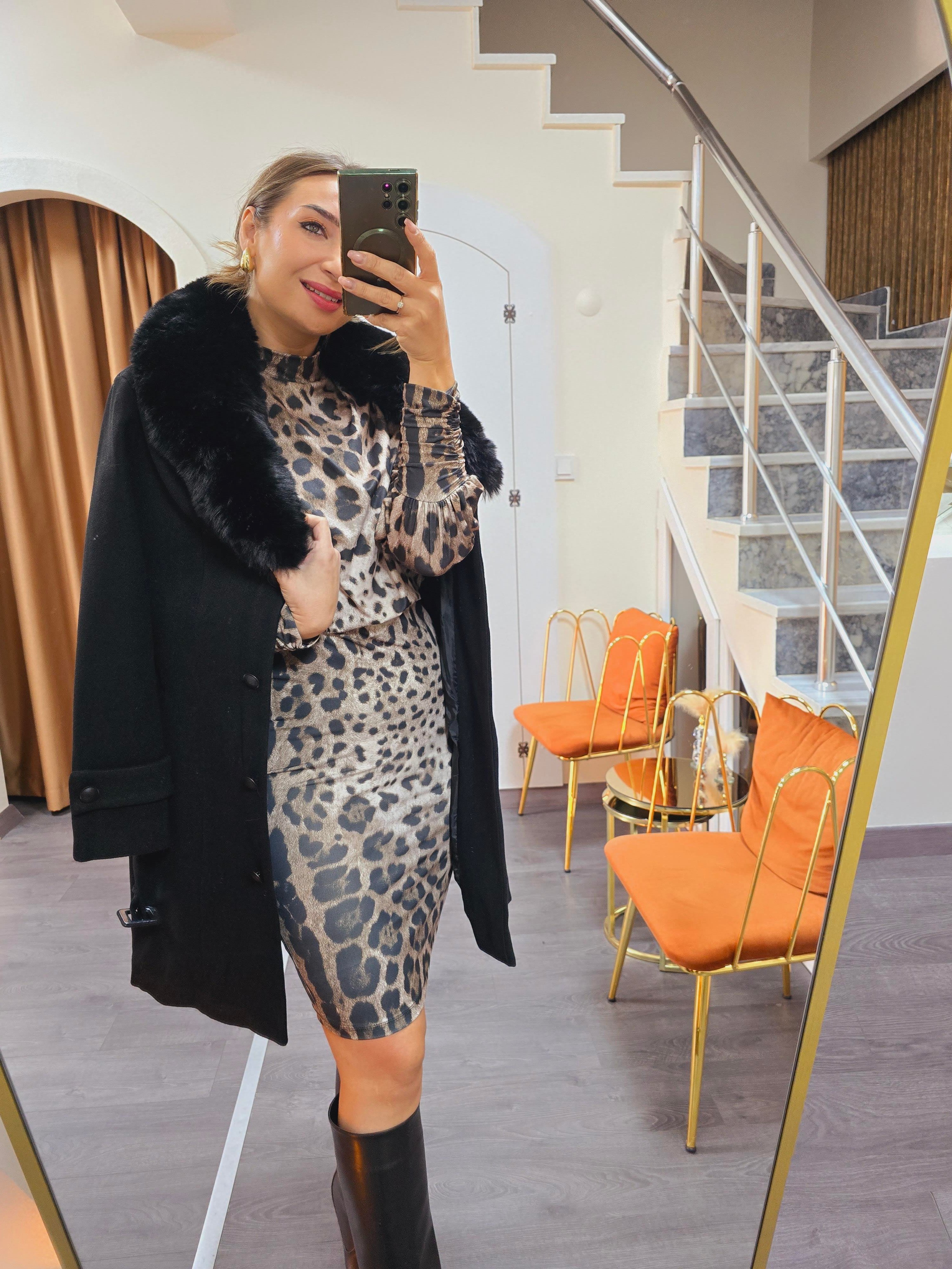 LEOPAR ŞIK ELBİSE