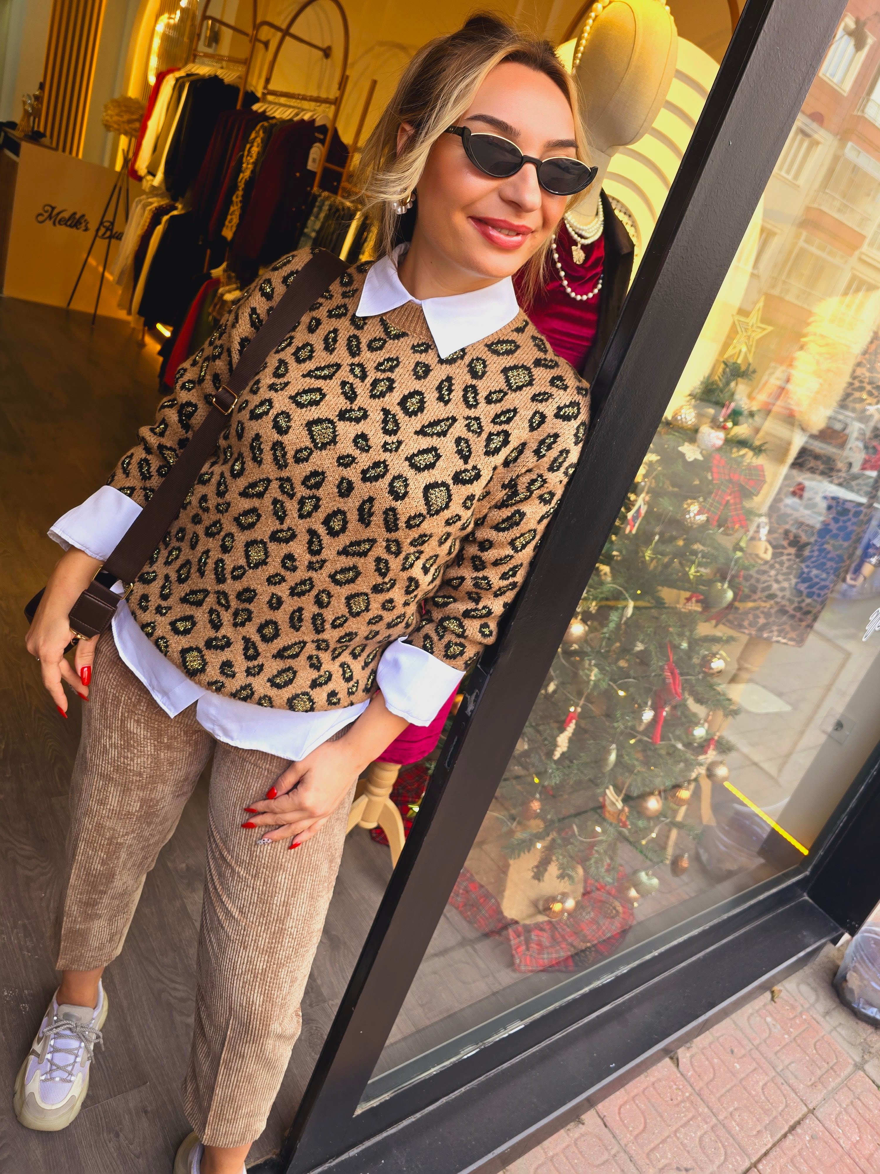 LEOPAR TRİKO KAZAK