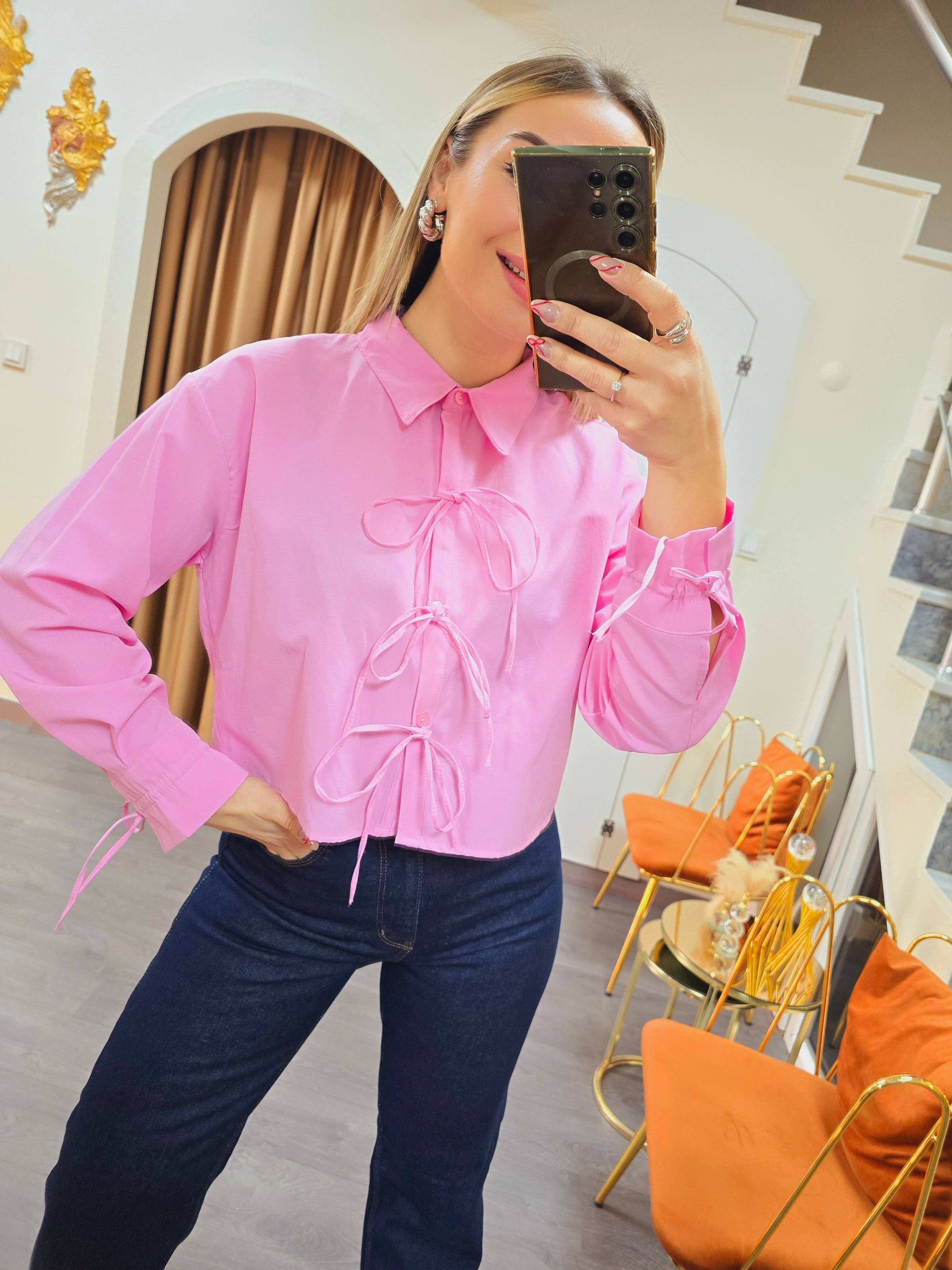 PEMBE PİNTEREST GÖMLEĞİ