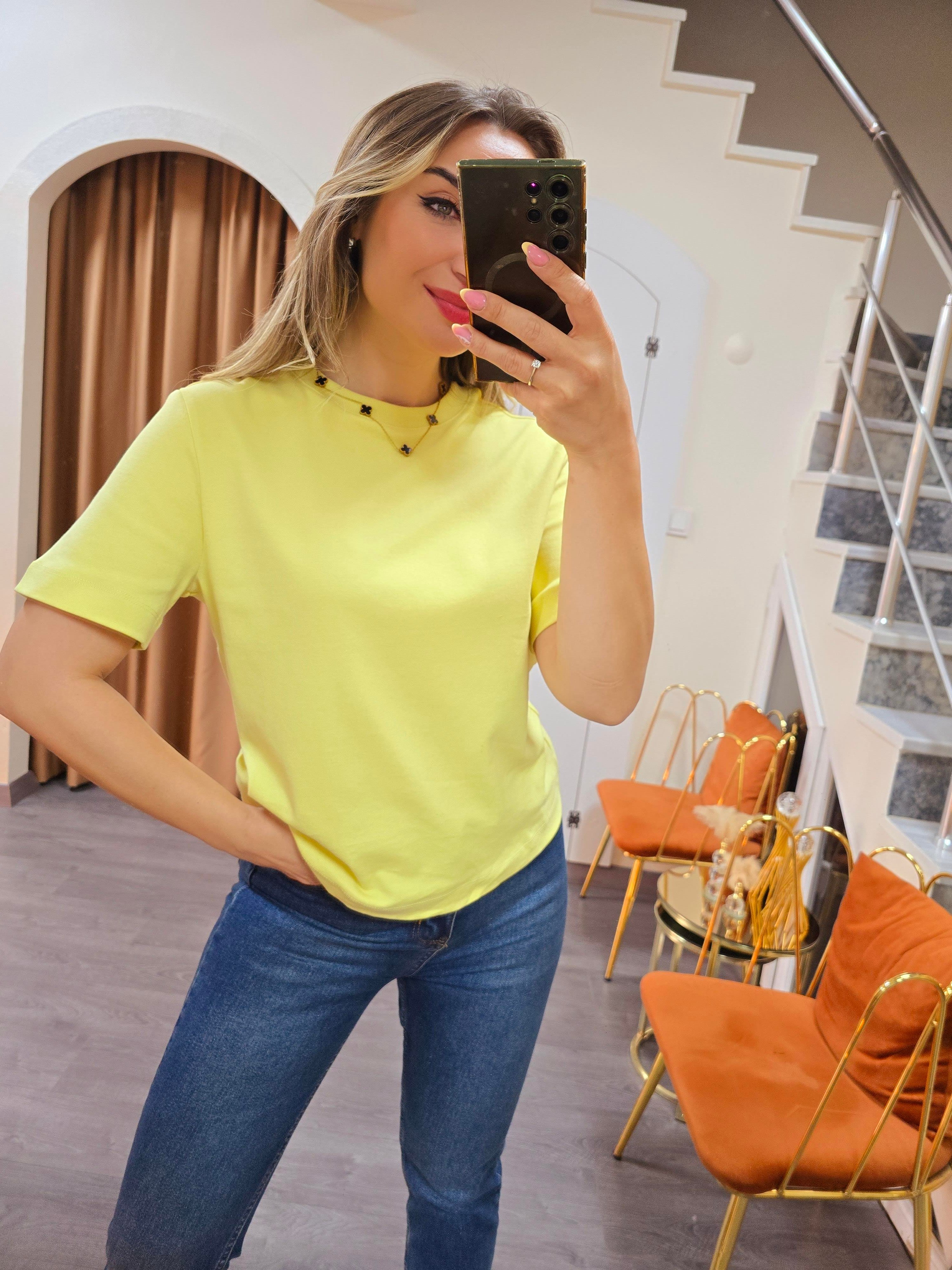 SARI BASİC TSHIRT