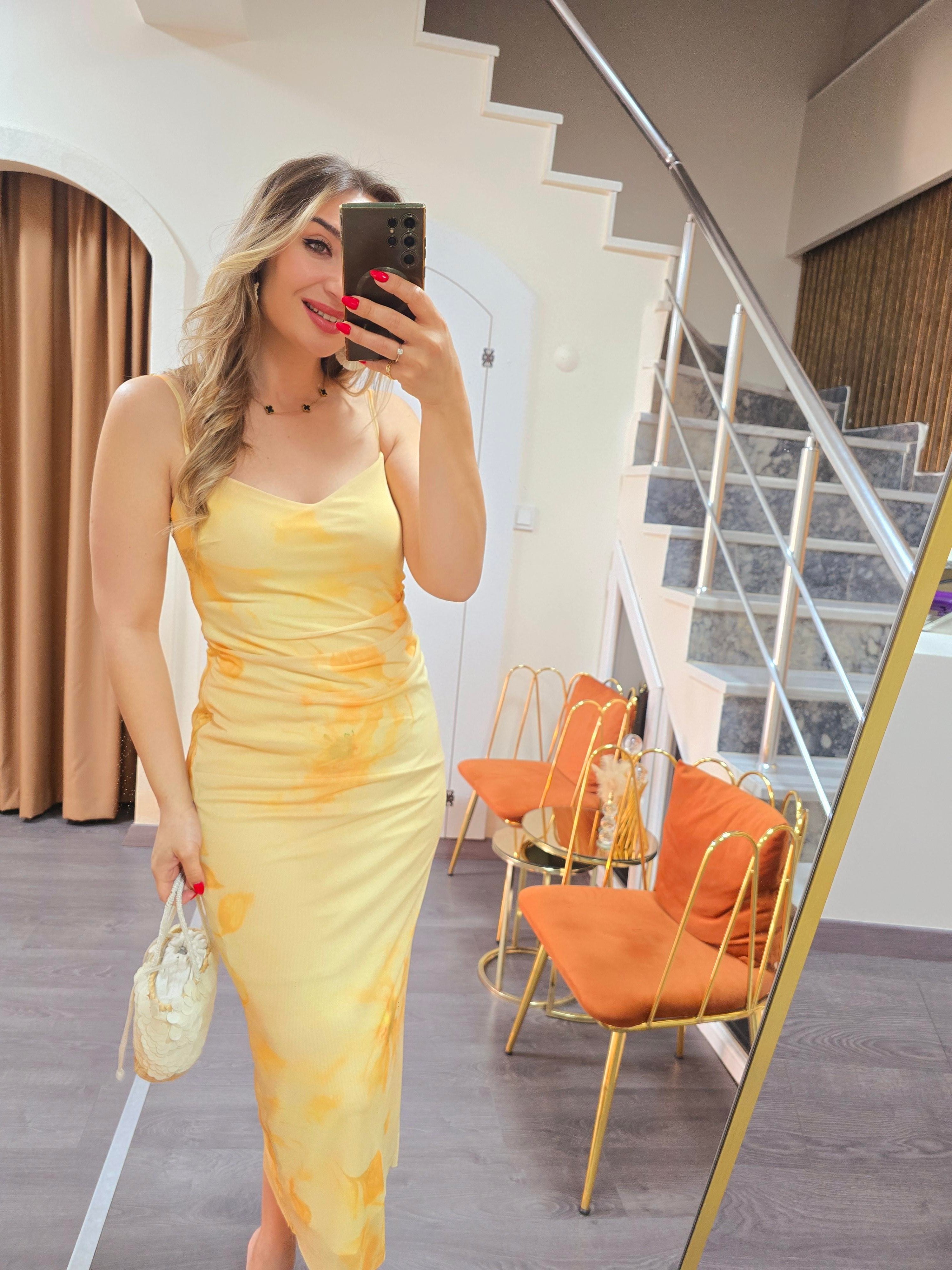 SARI ZR TÜL ELBİSE