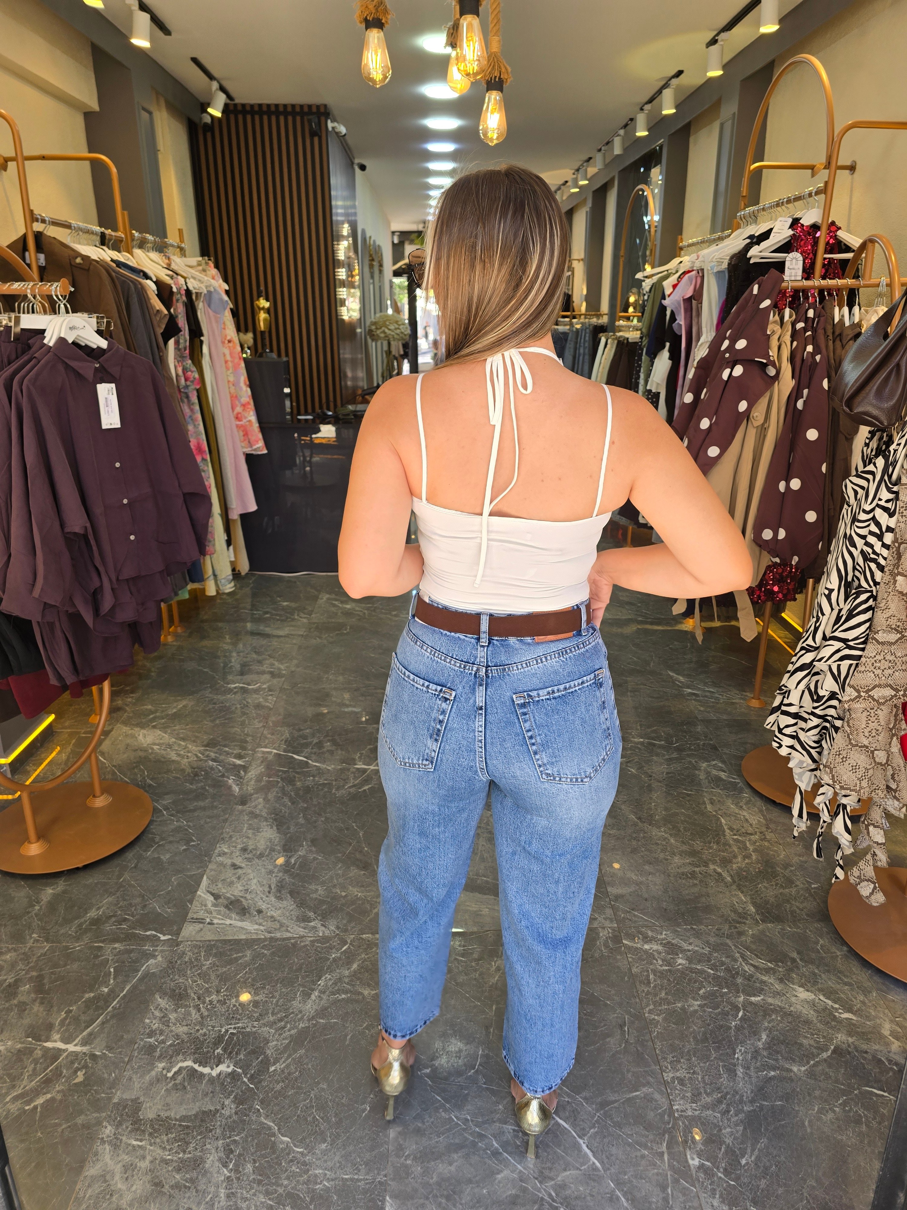 TAŞLI JEAN PANTOLON
