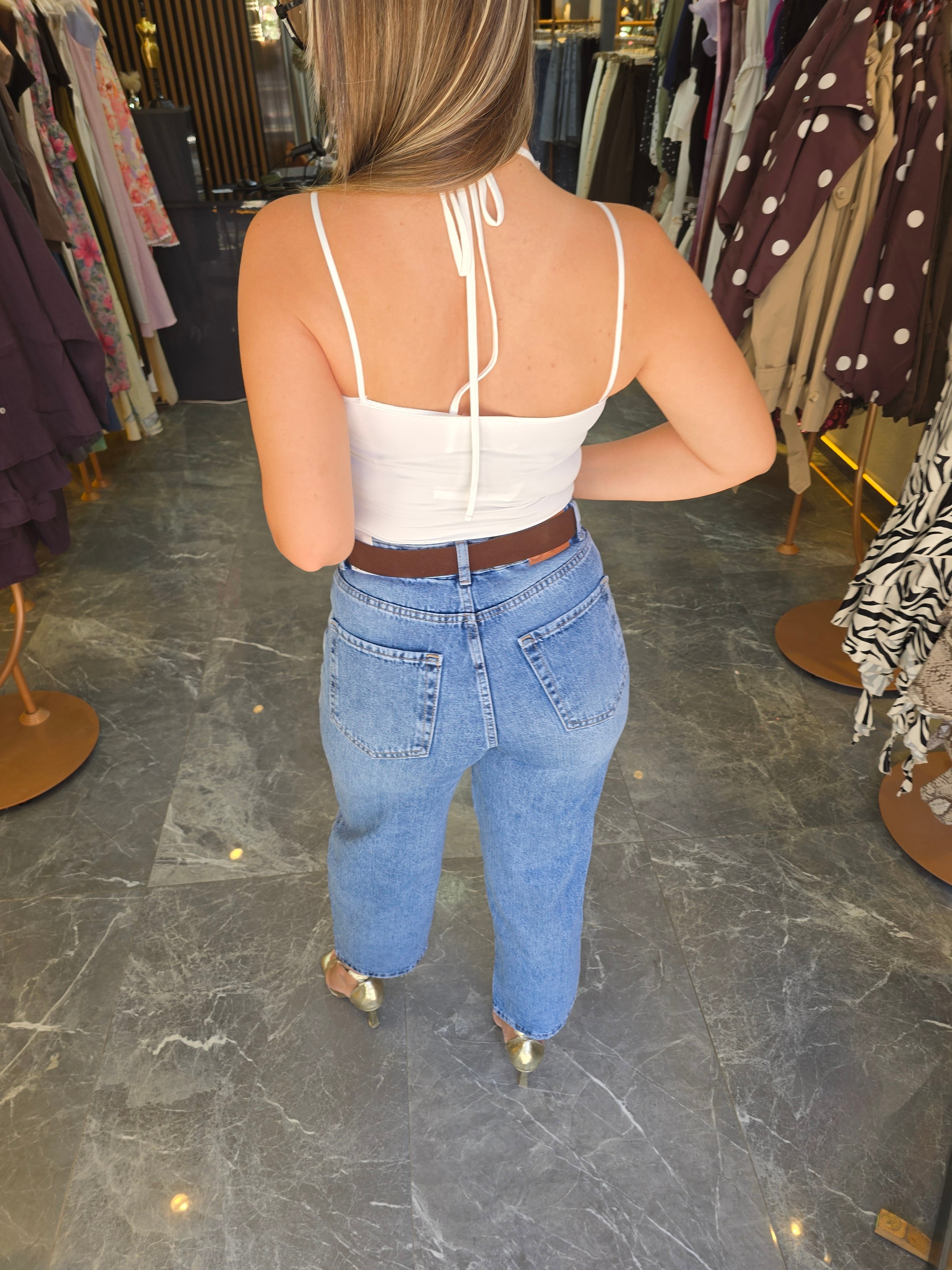TAŞLI JEAN PANTOLON
