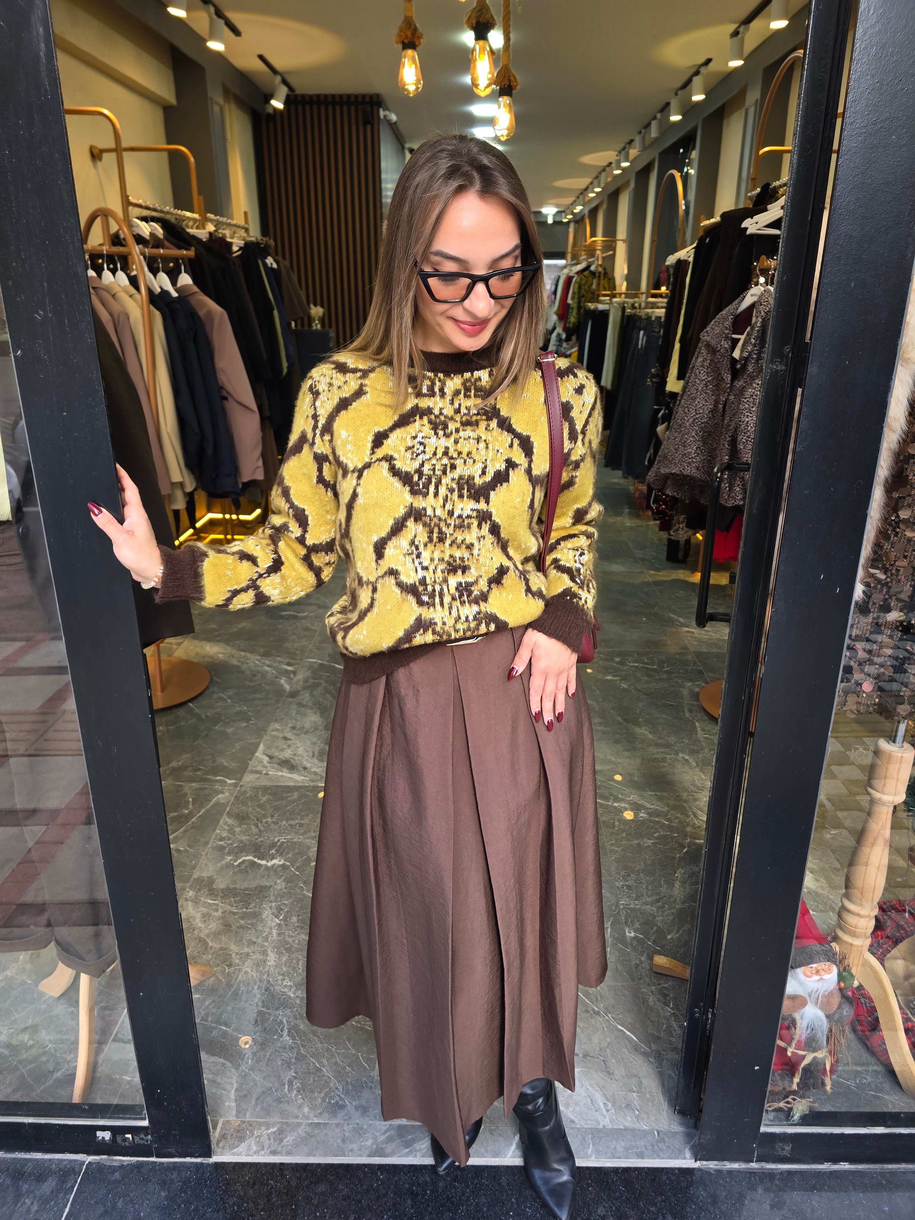 YEŞİL DESENLİ TWST MODEL KAZAK