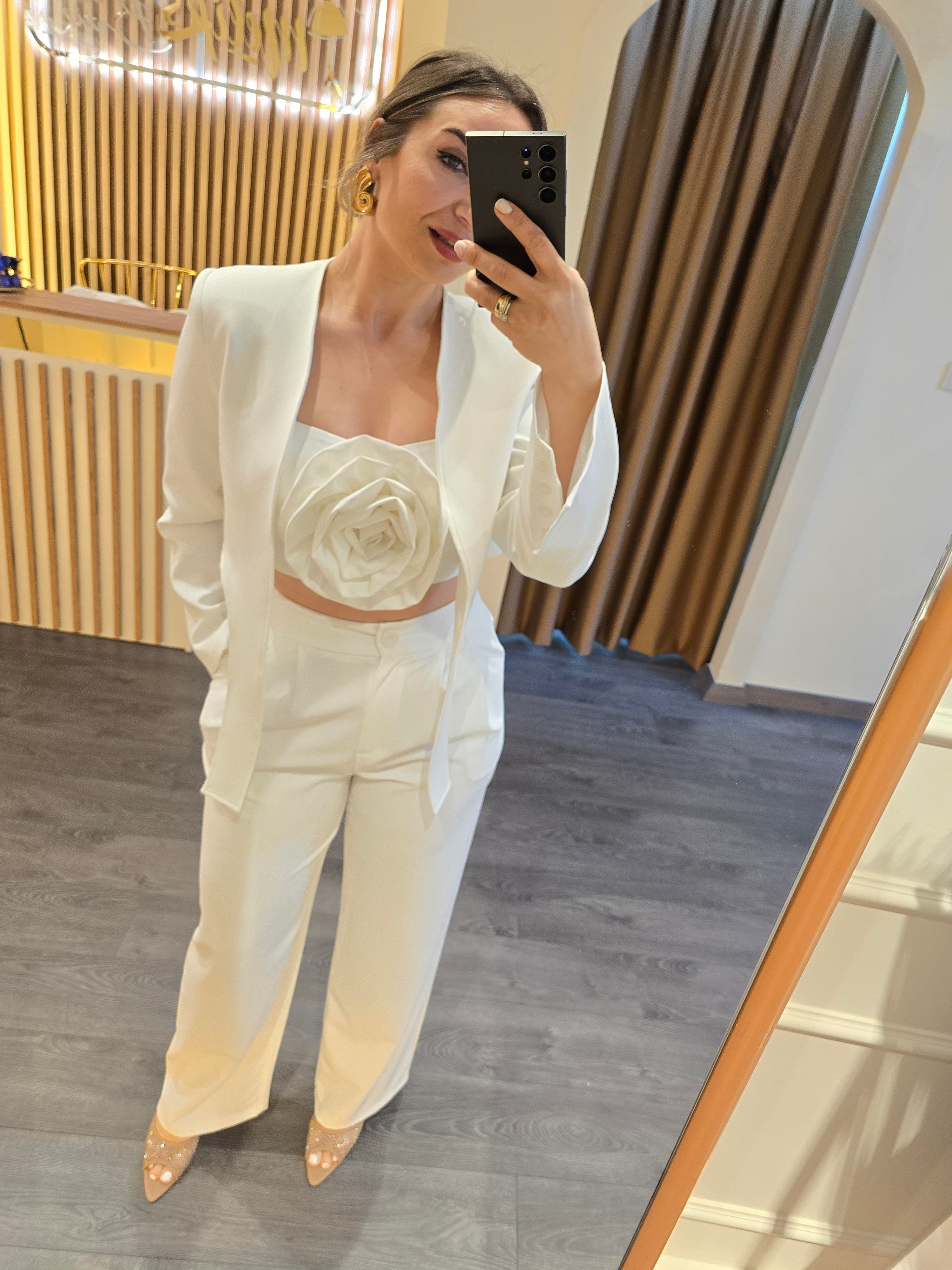 ZARA MODEL DÜĞMELİ ARKA İKİ CEP DATAYLI PALLAZO PANTOLON