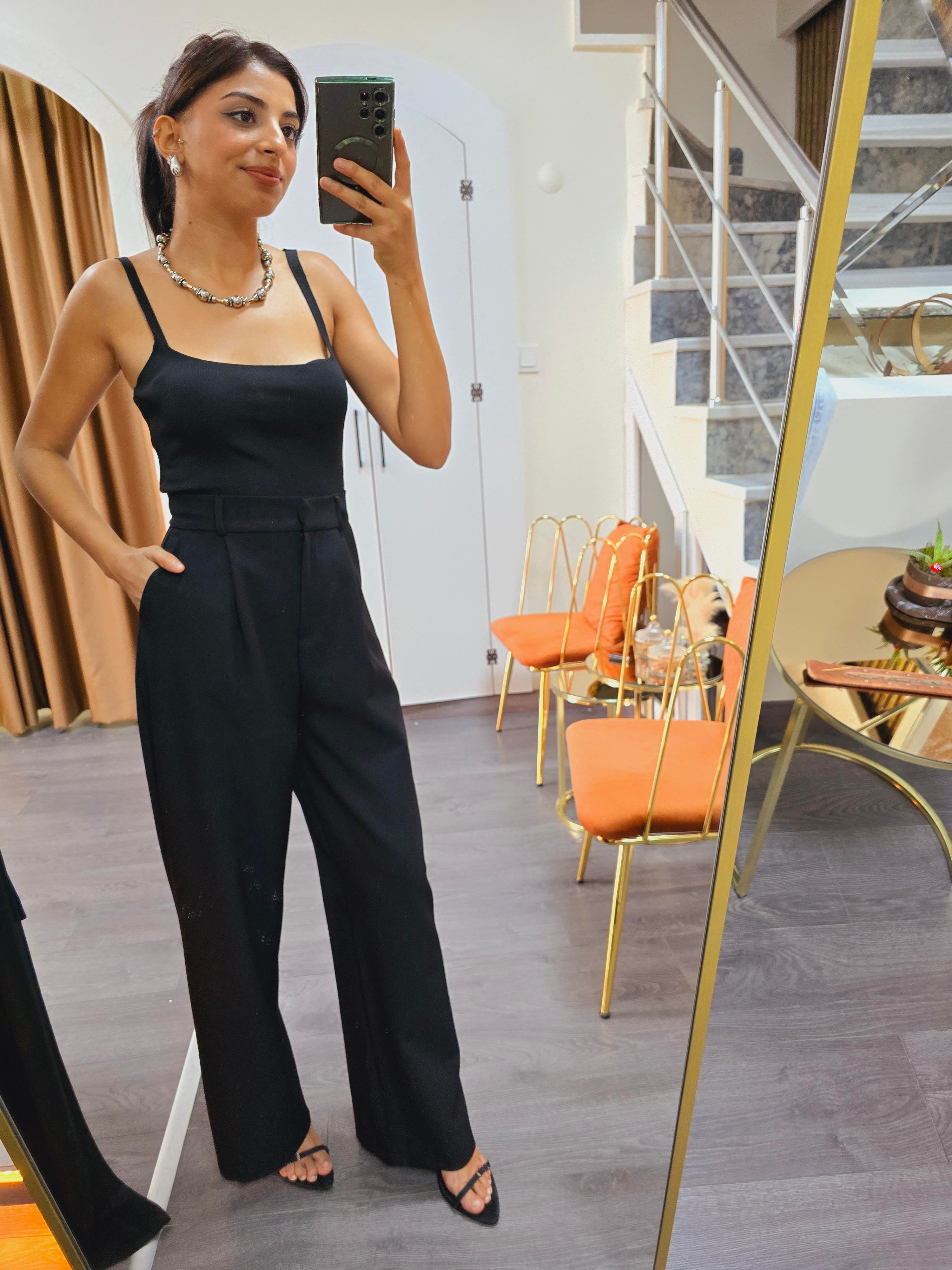 ZARA MODEL SİYAH PALLAZO PANTOLON
