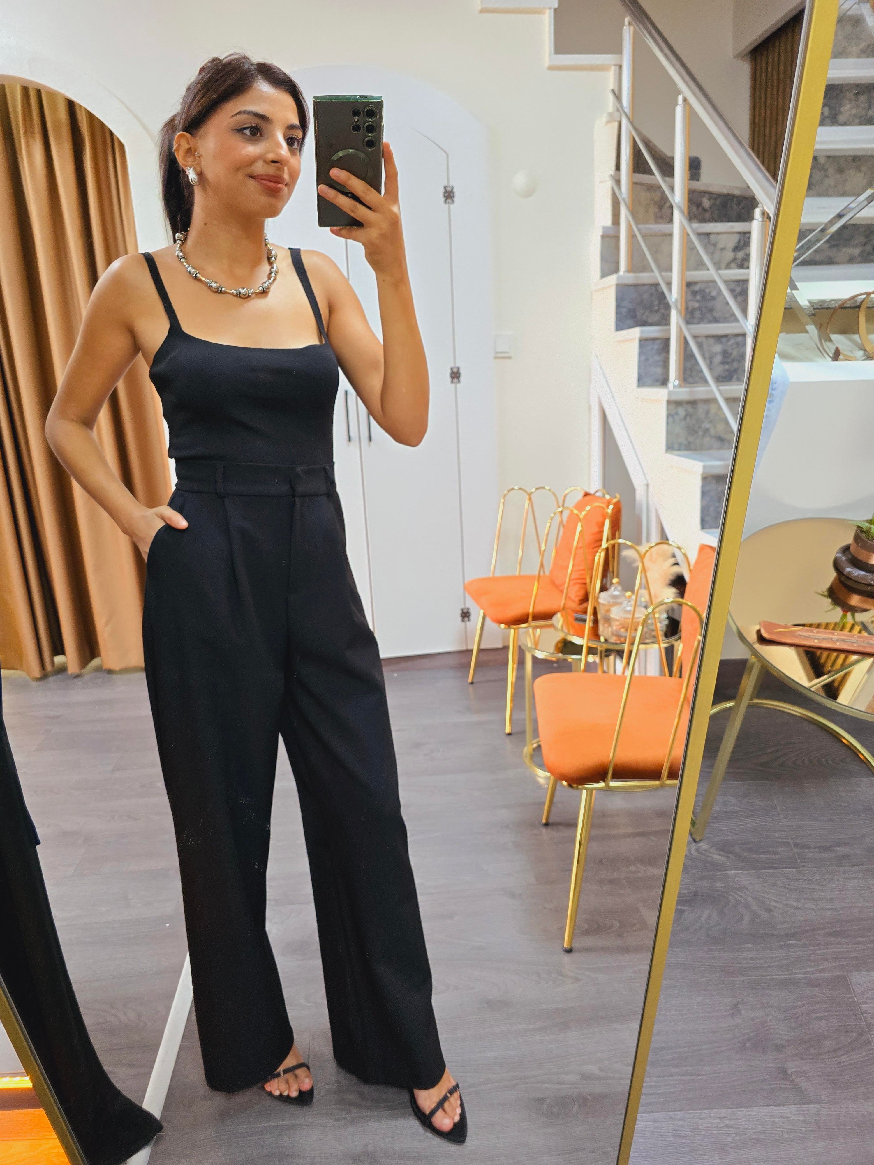ZARA MODEL SİYAH PALLAZO PANTOLON
