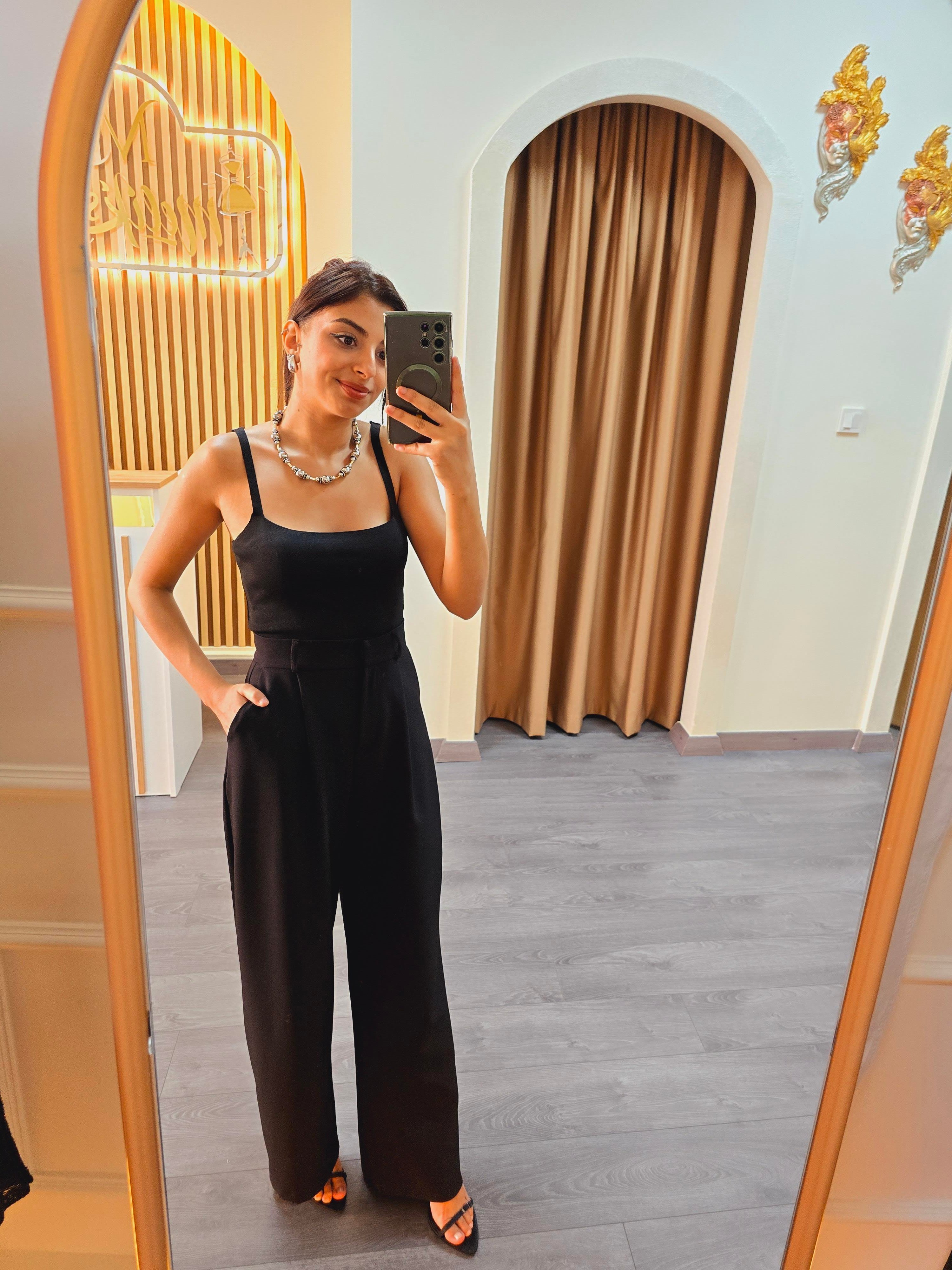 ZARA MODEL SİYAH PALLAZO PANTOLON