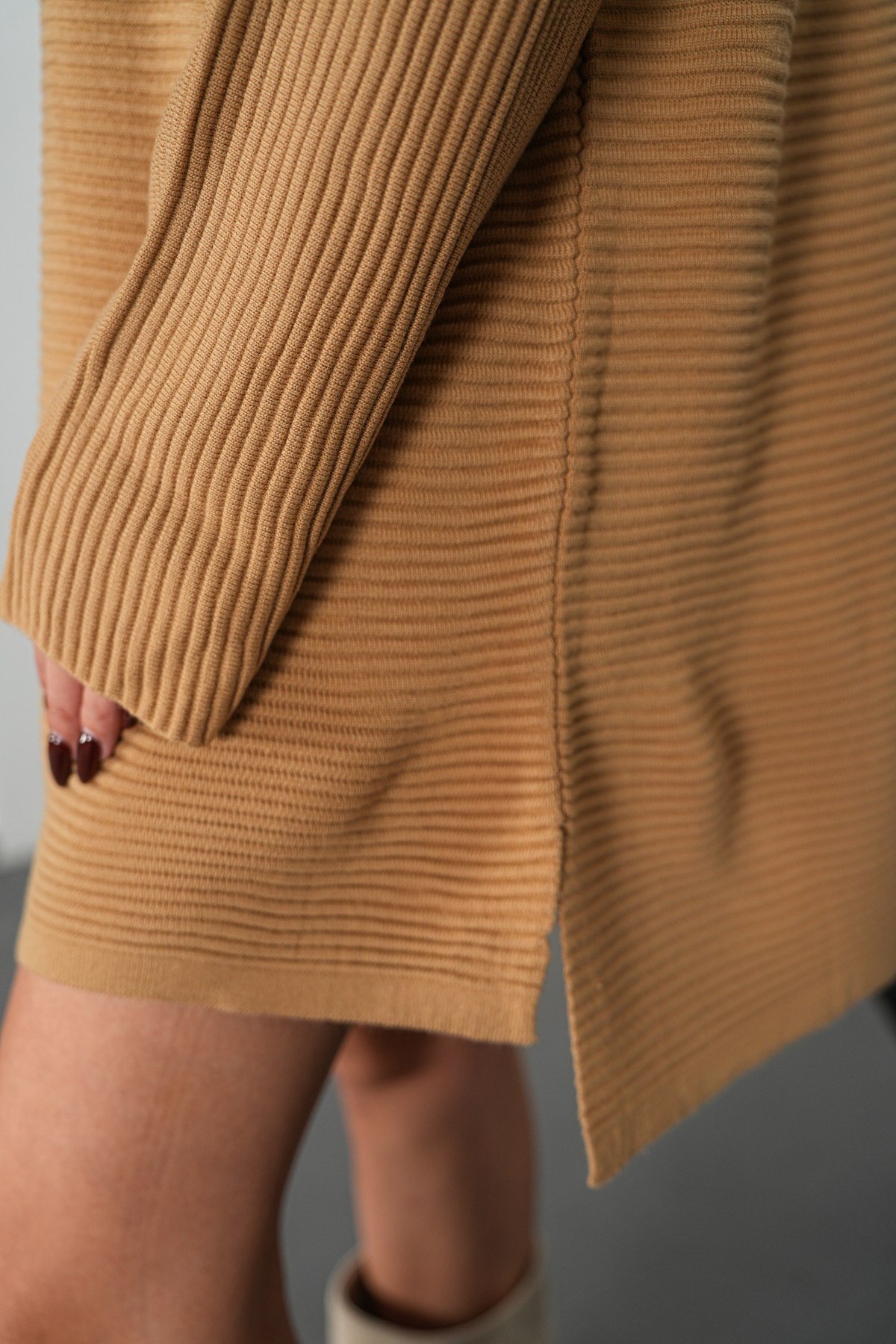 Balıkçı Yaka Oversize Triko Kazak