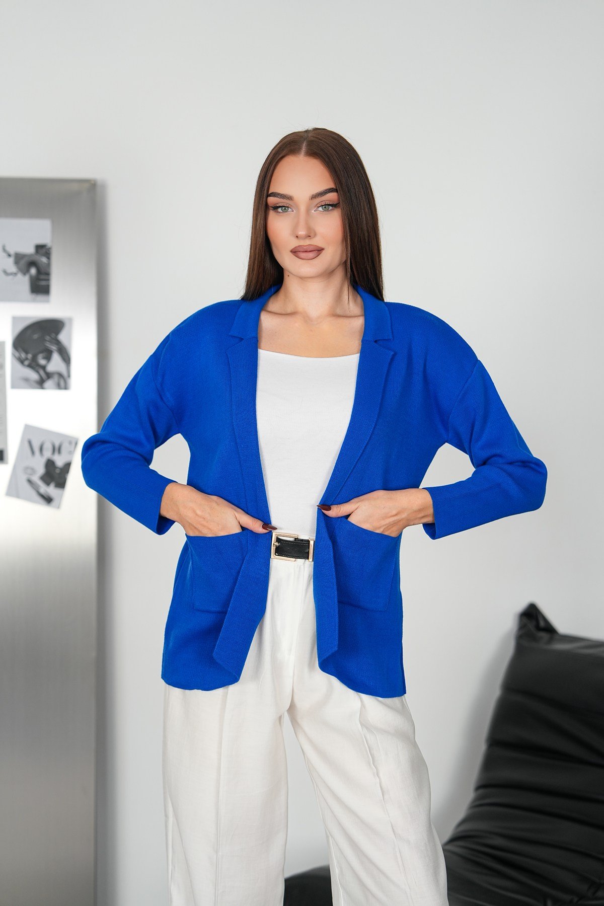 Blazer Model Triko Ceket