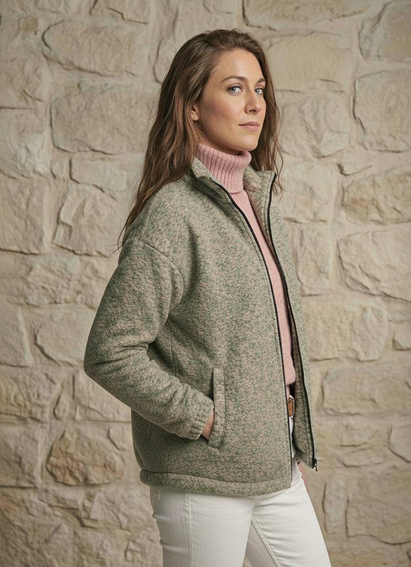 Bomber Mont Desenli-Yeşil Pembe