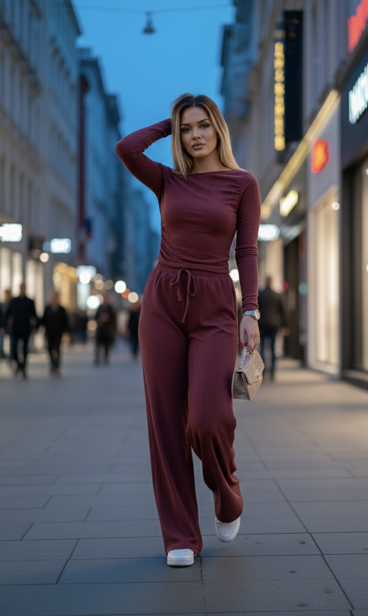 Gofre Takım - Bordo