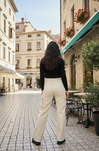 Kargo Pantolon Krem-İspanya
