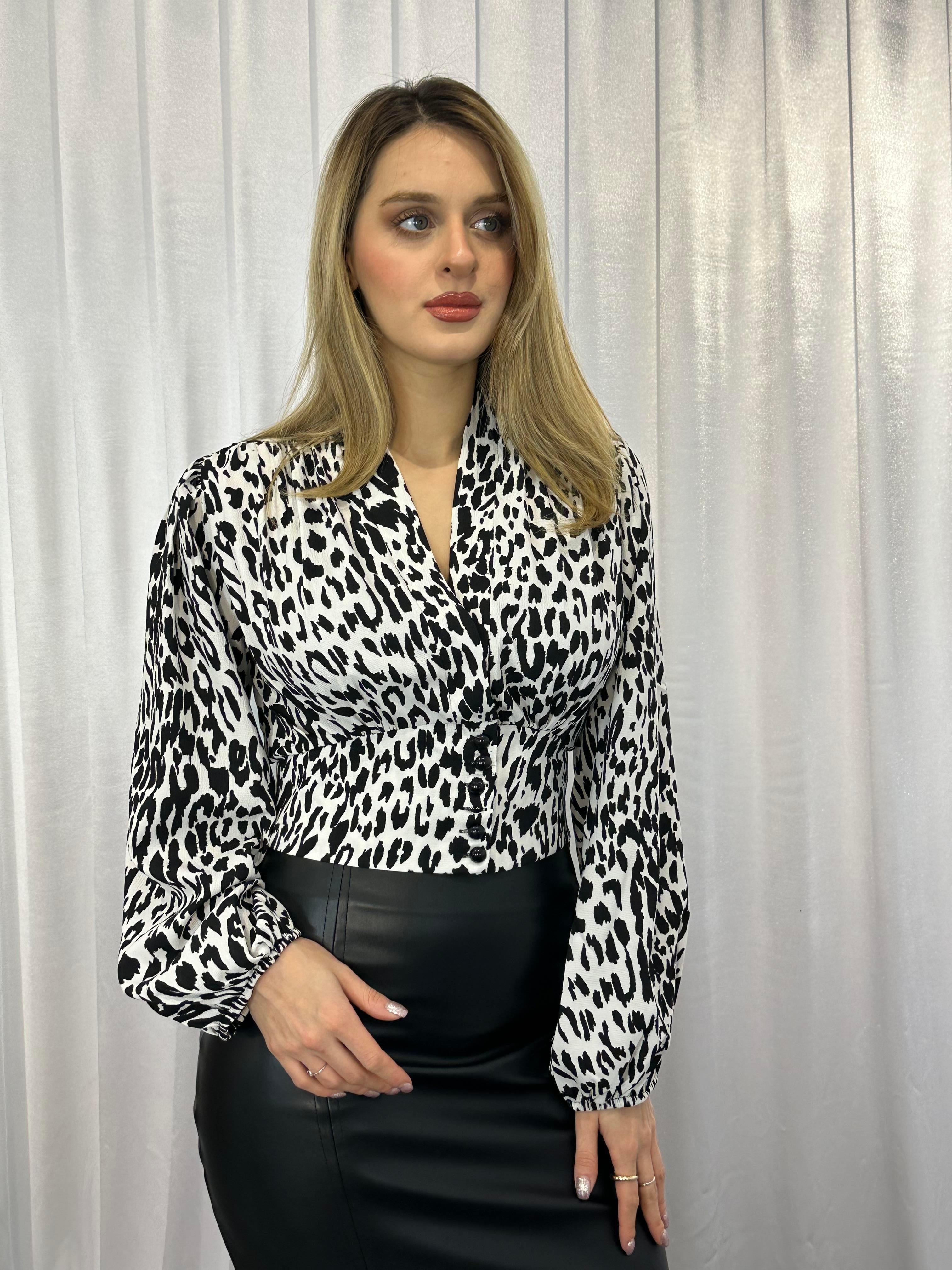 Leopar Desen Bluz-İsveç