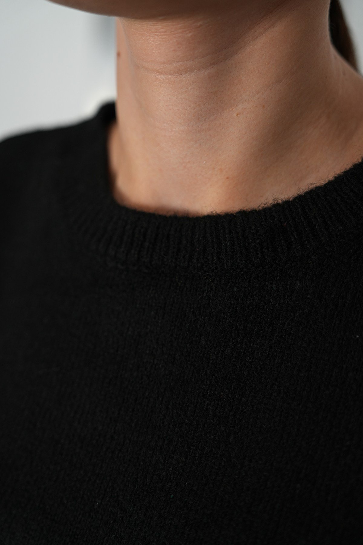 Lüx Kalite Oversize Basic Yumoş Kazak-Siyah