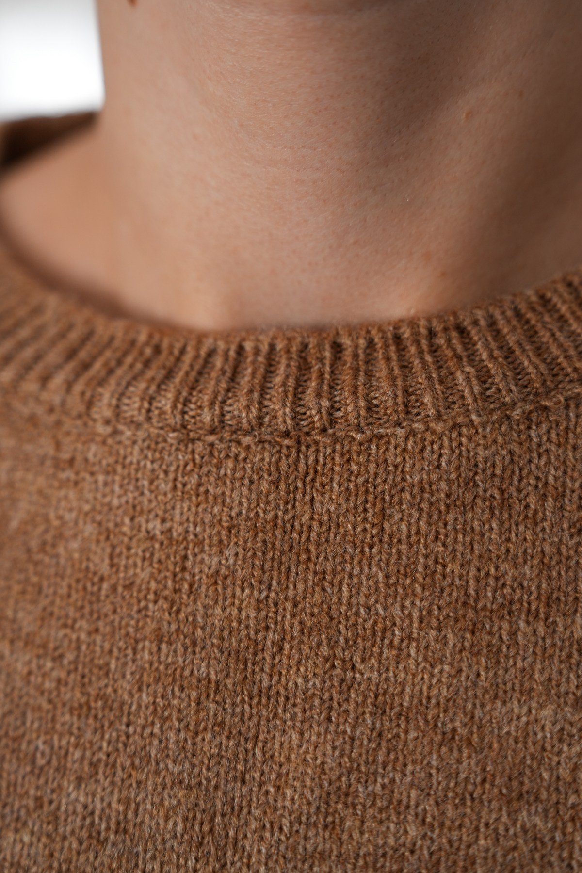 Lüx Kalite Oversize Basic Yumoş Kazak-Camel