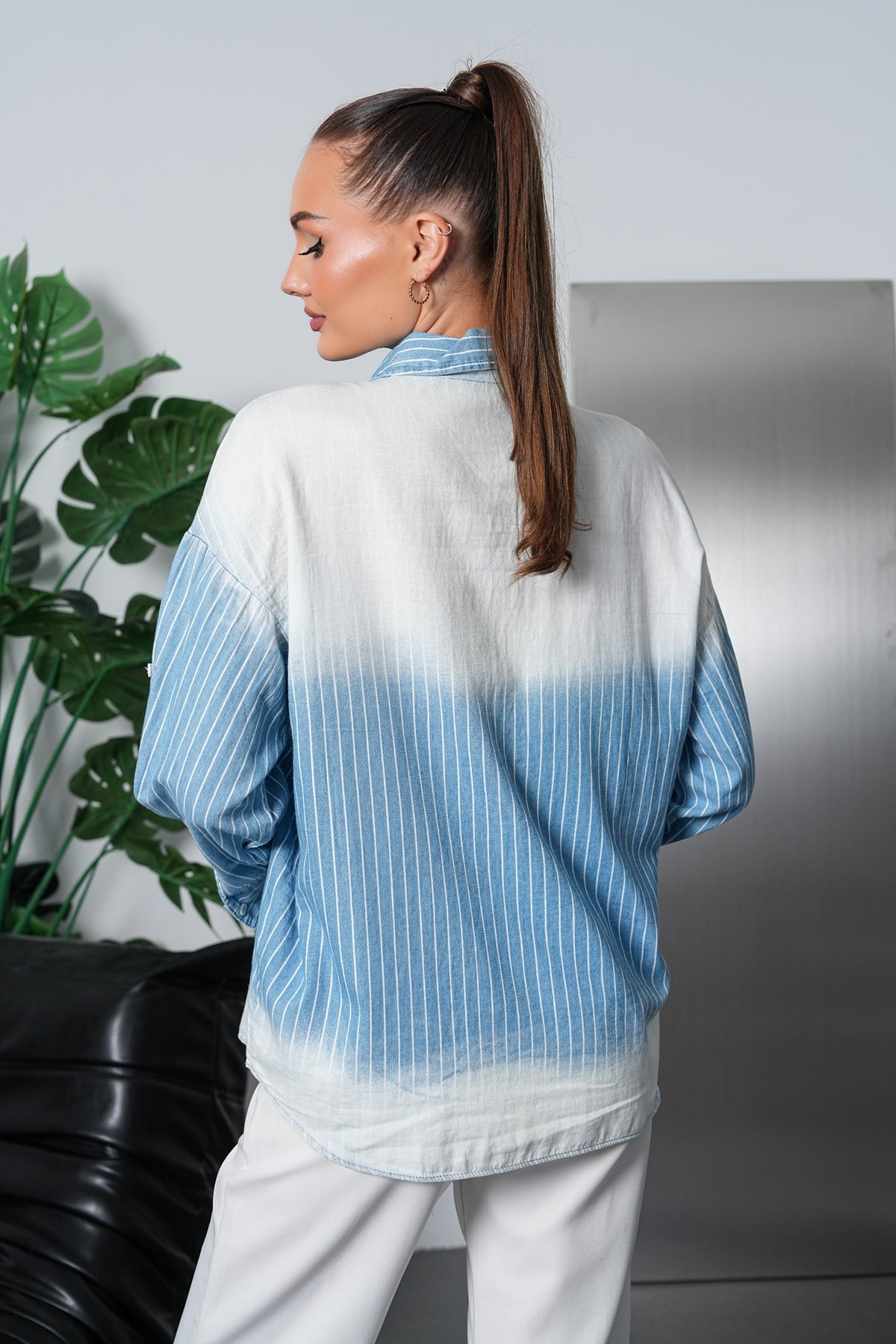 Ombre Tasarım Oversize Gömlek