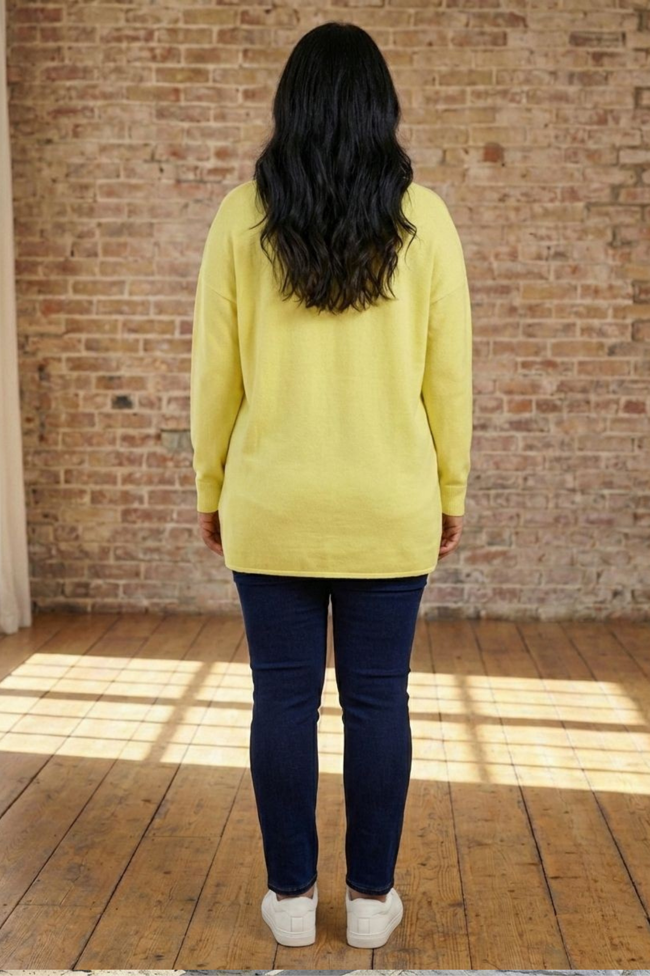 Oversize Polo Yaka Triko Kazak-Sarı