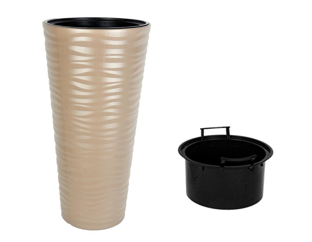  Dore Renk Kumsal Vazo Dekoratif Uzun Saksı 5.5 lt  30*57cm