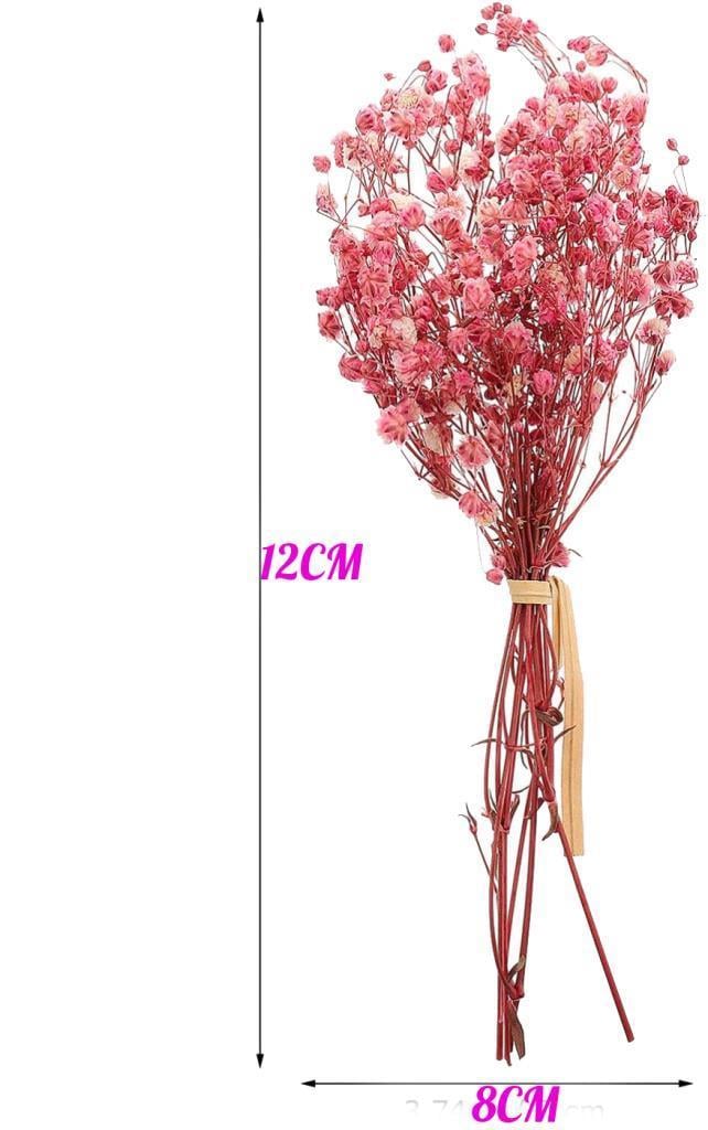 10lu Set Kuru Çiçek Doğal PEMBE AÇIK Cipso Şoklanmış Bozulmaz