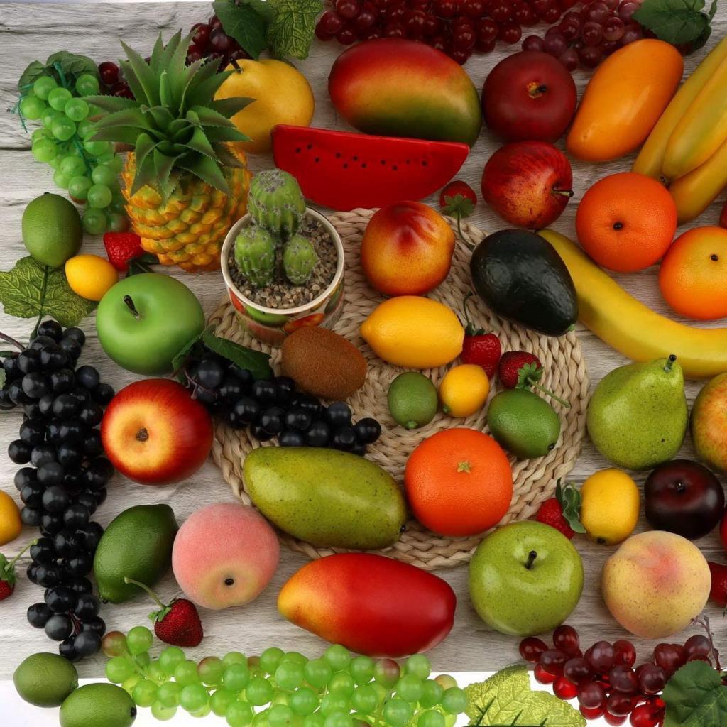 20li Set Yapay Meyve Paketi Karışık Dekoratif Meyveler 