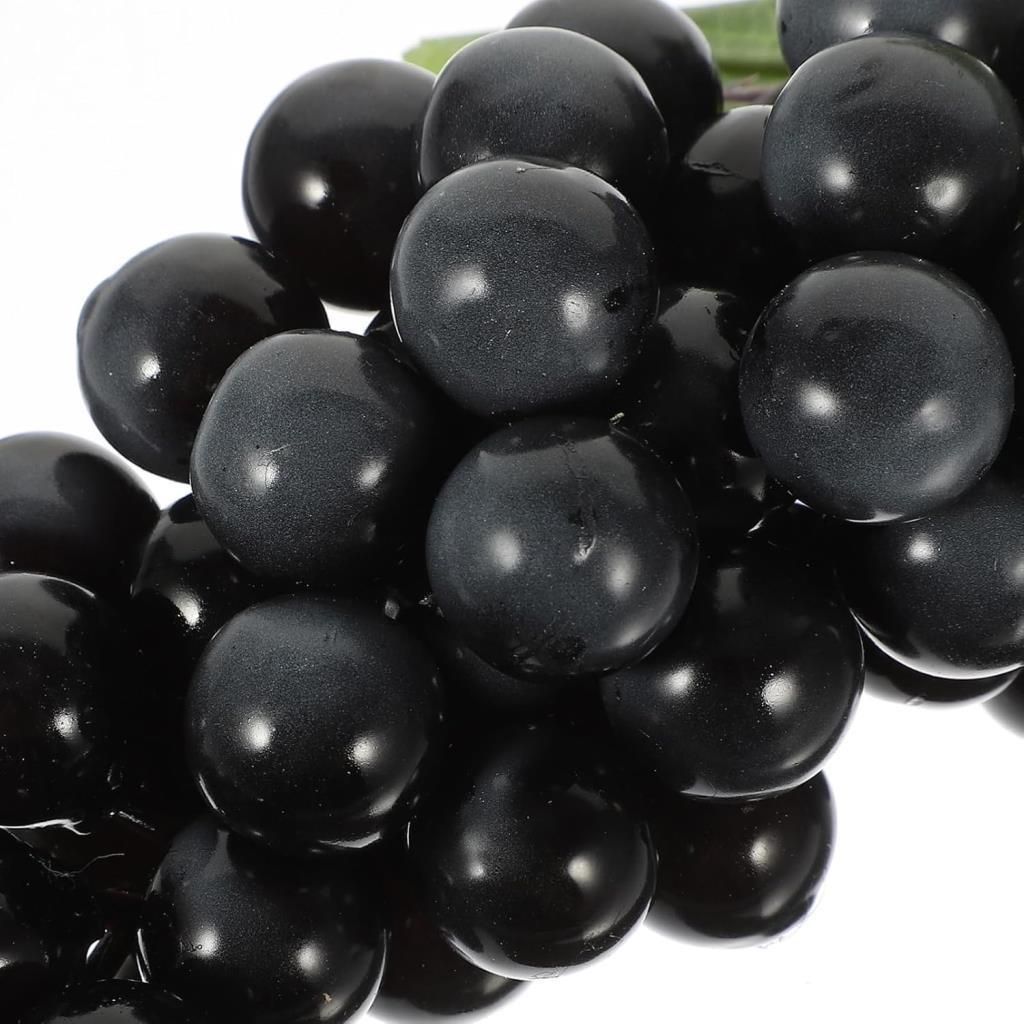2li Set Yapay Meyve Siyah Üzüm Süs Dekoratif Sahte Meyve 15CM