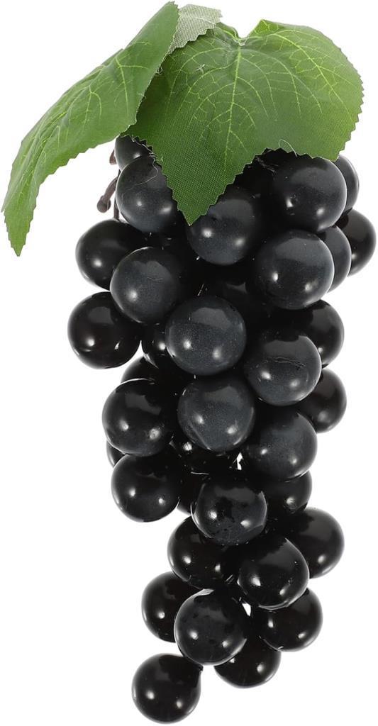 2li Set Yapay Meyve Siyah Üzüm Süs Dekoratif Sahte Meyve 15CM