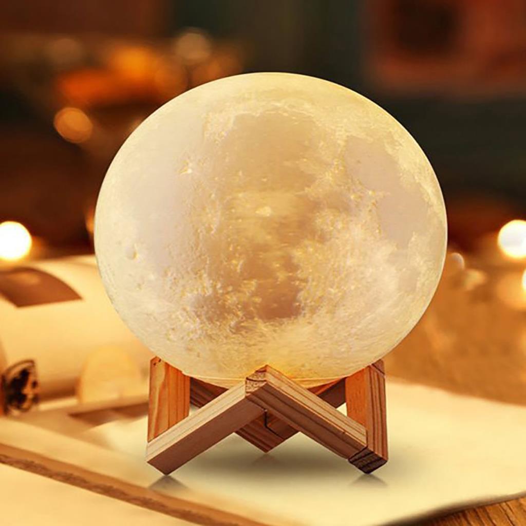 3D Ay Lamba Gece Lambası Moonlıght 12 cm *STAND HEDİYELİ*