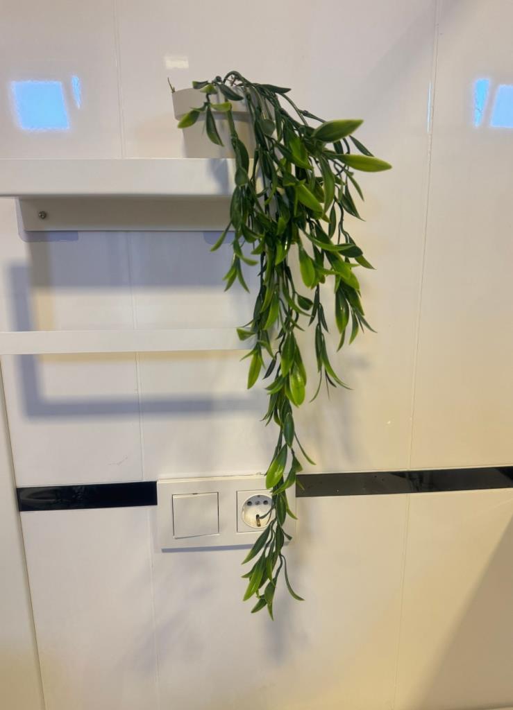 3lü Set Yapay Çiçek Mini Saksıda Yeşil Sarkan Bitkiler 45cm