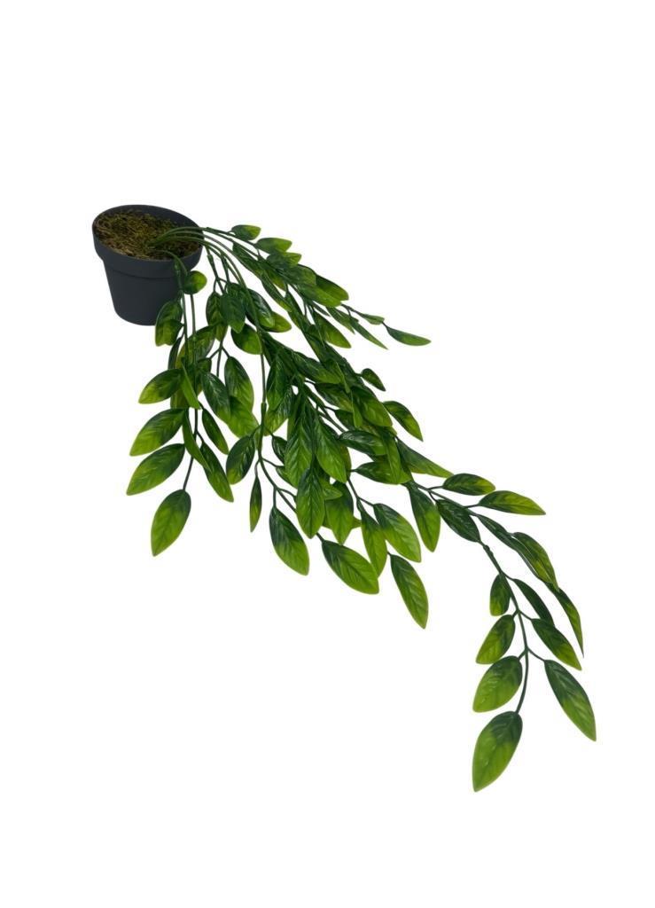 3lü Set Yapay Çiçek Mini Saksıda Yeşil Sarkan Bitkiler 45cm