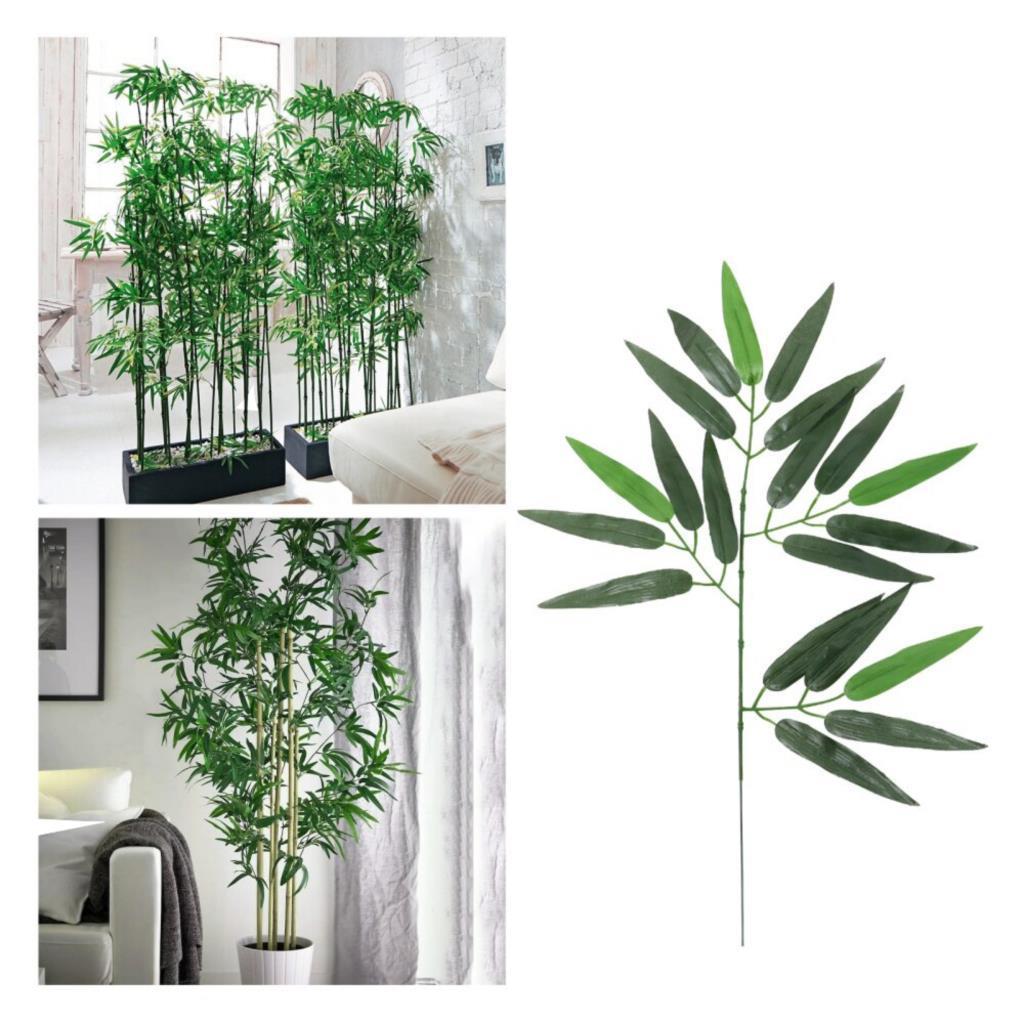 3lü Set Yapay Çiçek Tekli Bambu Yaprağı Ağaç Yaprağı 3adet Tekdal