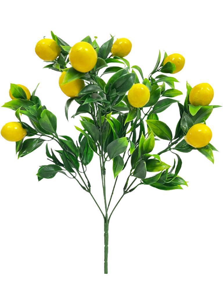 3lü Set Yapay Limon Demeti Yapay Çiçek 30*20cm Yeşil Yapraklı 