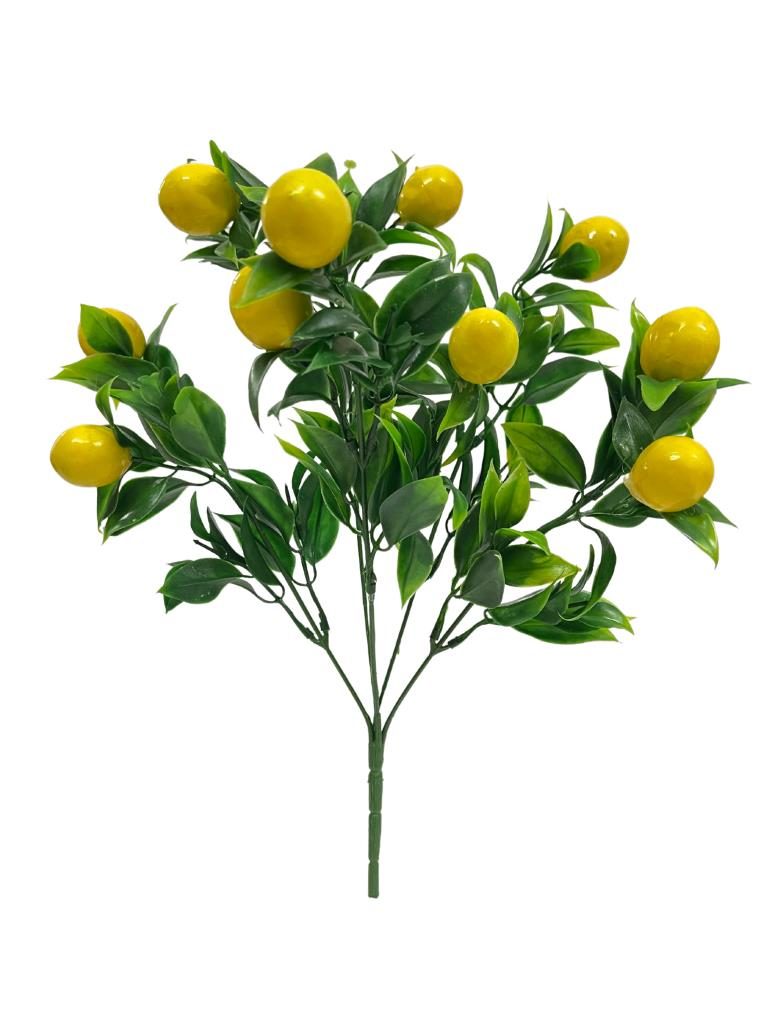 3lü Set Yapay Limon Demeti Yapay Çiçek 30*20cm Yeşil Yapraklı 