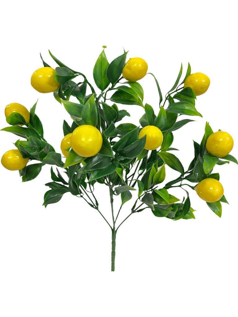 3lü Set Yapay Limon Demeti Yapay Çiçek 30*20cm Yeşil Yapraklı 