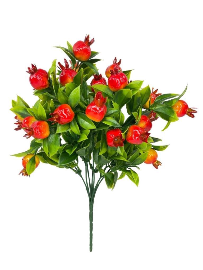 3lü Set Yapay Nar Demeti Yapay Çiçek 30*20cm Yeşil Yapraklı 