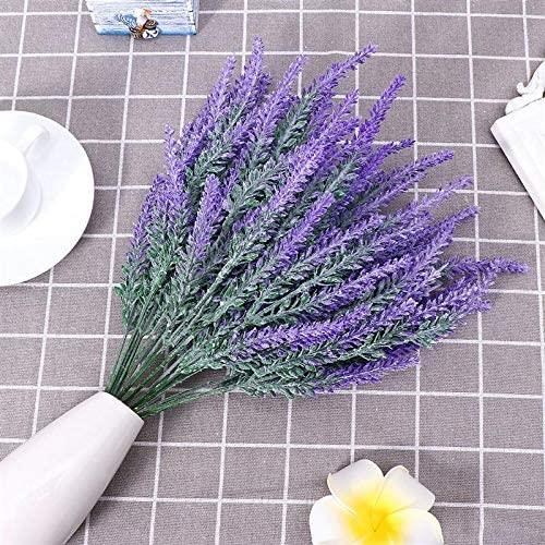4lü Set Yapay Çiçek MOR  Lavanta Pudralı Doku Aşırı Doğal 25 Kafa
