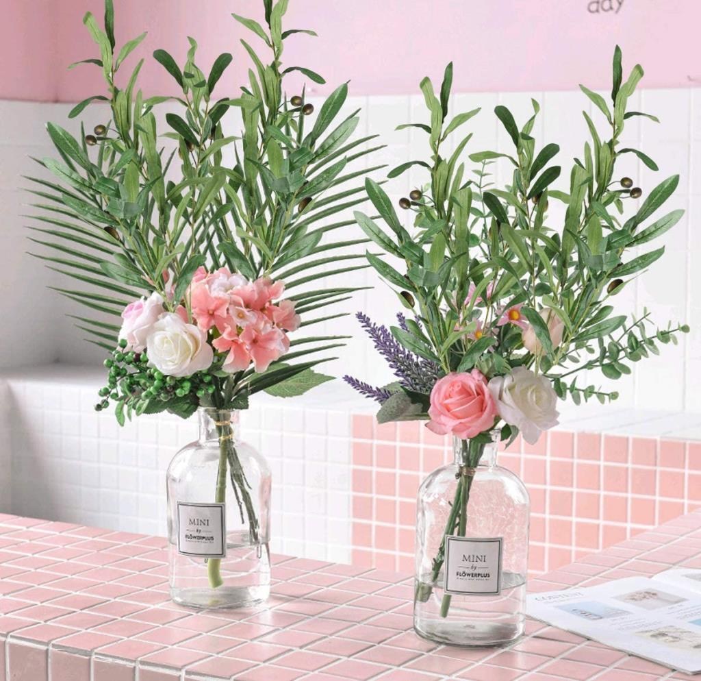 4lü Set Yapay Zeytin Dalı  Uzun Dallı 90cm 6 Meyveli