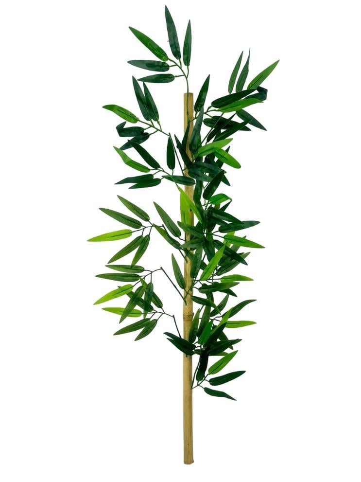 5li Set Yapay Bambu Sopası 10 Yapraklı 90cm Yapay Çiçek Bambu Duvarı Separatör Çiçeği Yapay Çiçek