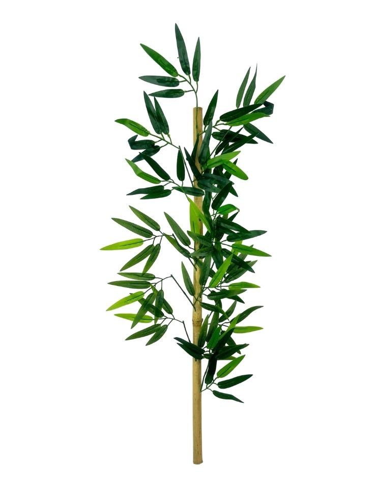 5li Set Yapay Bambu Sopası 10 Yapraklı 90cm Yapay Çiçek Bambu Duvarı Separatör Çiçeği Yapay Çiçek