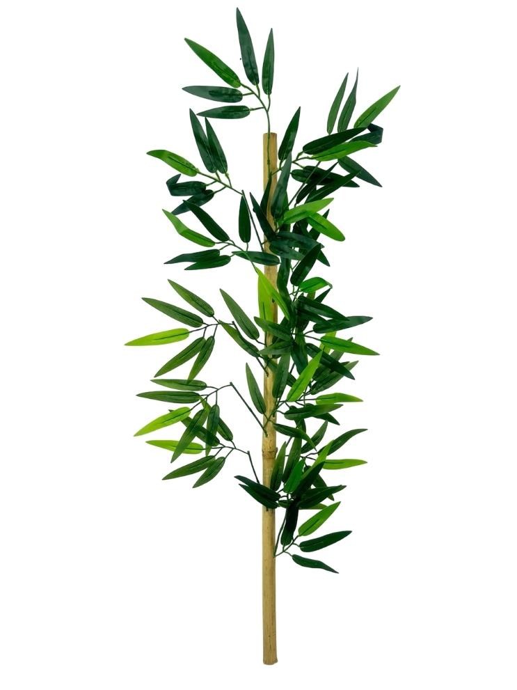 5li Set Yapay Bambu Sopası 10 Yapraklı 90cm Yapay Çiçek Bambu Duvarı Separatör Çiçeği Yapay Çiçek