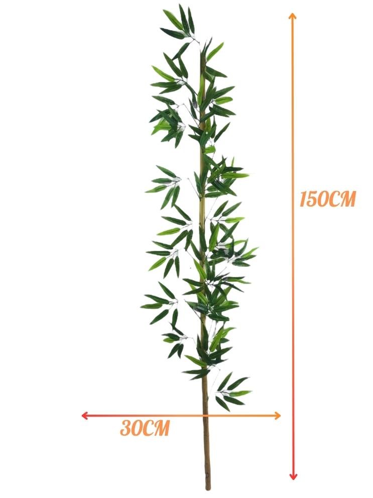 5li Set Yapay Bambu Sopası 16 Yapraklı 150cm Yapay Çiçek Bambu Duvarı Separatör Çiçeği Yapay Çiçek