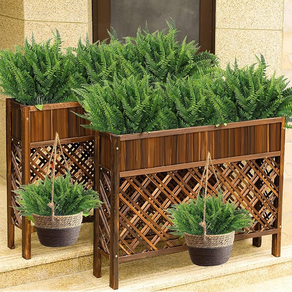 6lı set Yapay Çiçek Fesleğen Şimşir Boston Saz Demeti 5dal Garnitür Aradal Dekoratif Yapay Bitki