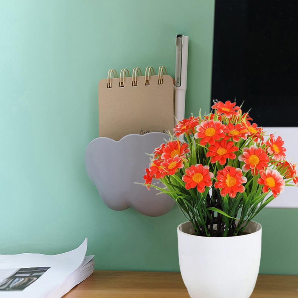 6lı Set Yapay Çiçek Papatya Beyaz Saksıda Karışık Renkler