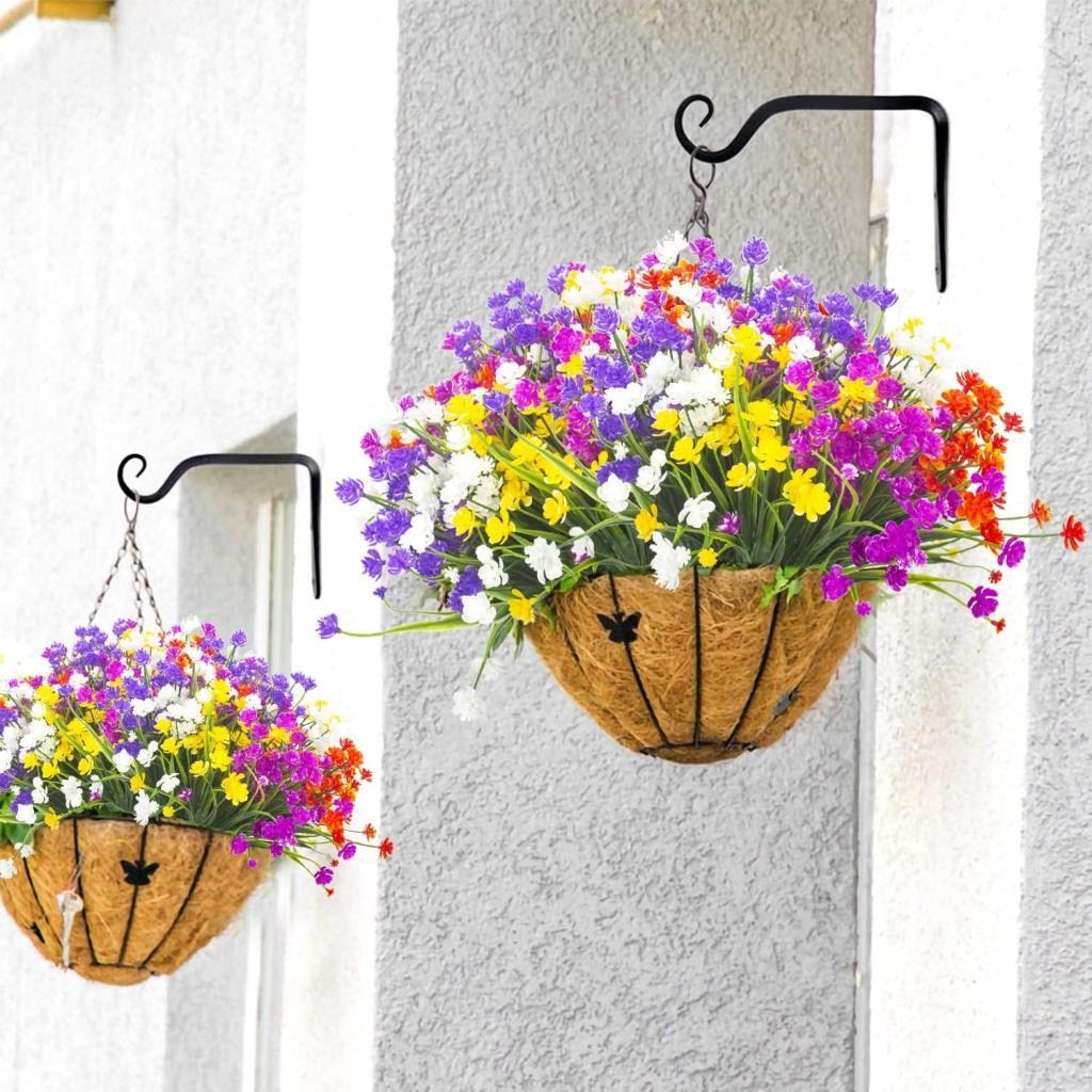 6lı Set Yapay Çiçek Sazlı Lotus Karışık Renk 7 Dal Plastik  30cm 