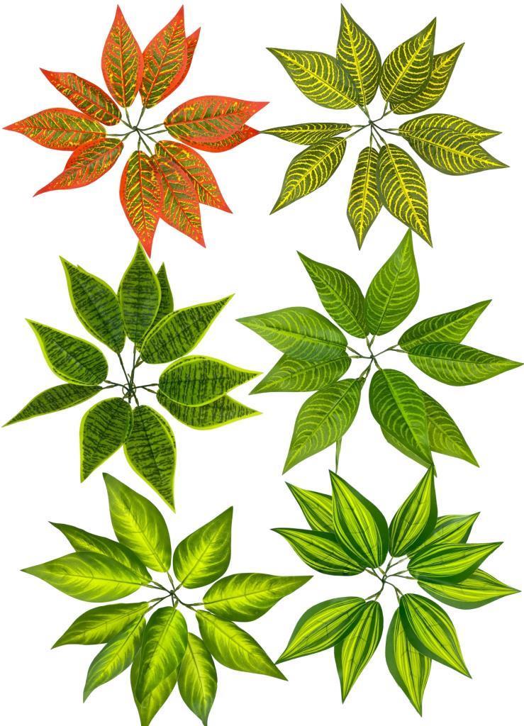 6li Set Yapay Çiçek Yeşillik Bitki Dik Duvar Uygulama Çiçeği 11 Yaprak 6Dal 30*25cm