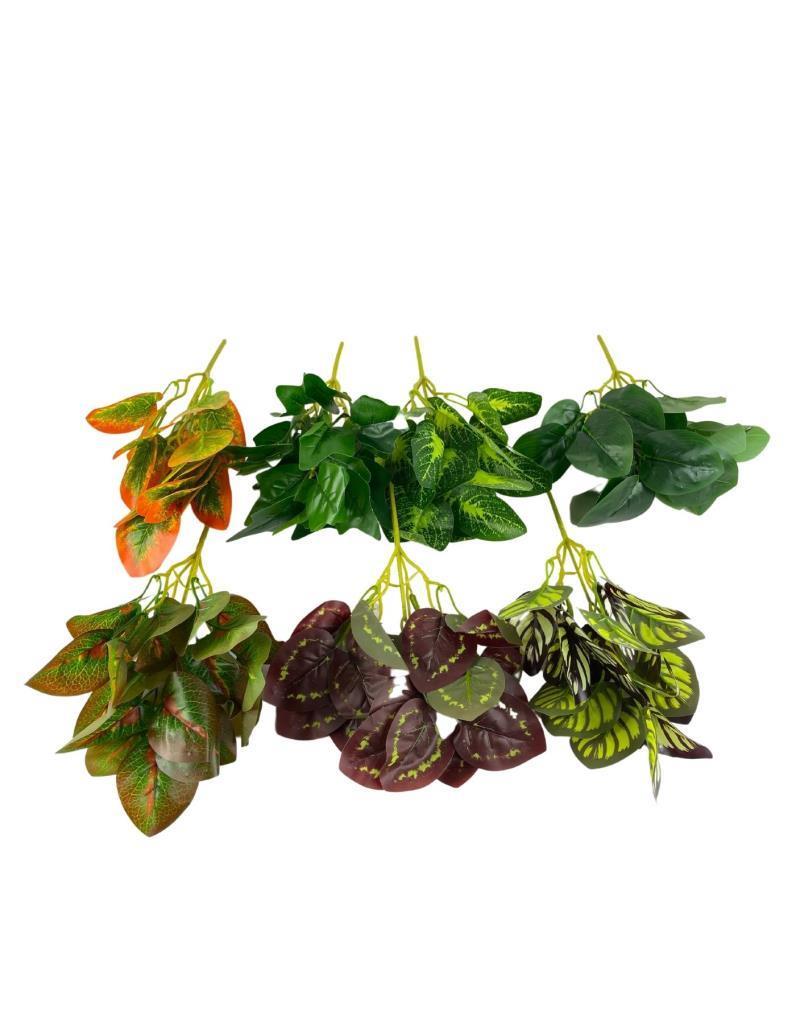 7li Set Yapay Çiçek Yeşillik Dik Duvar Uygulama Çiçeği 5Dal 30*20cm