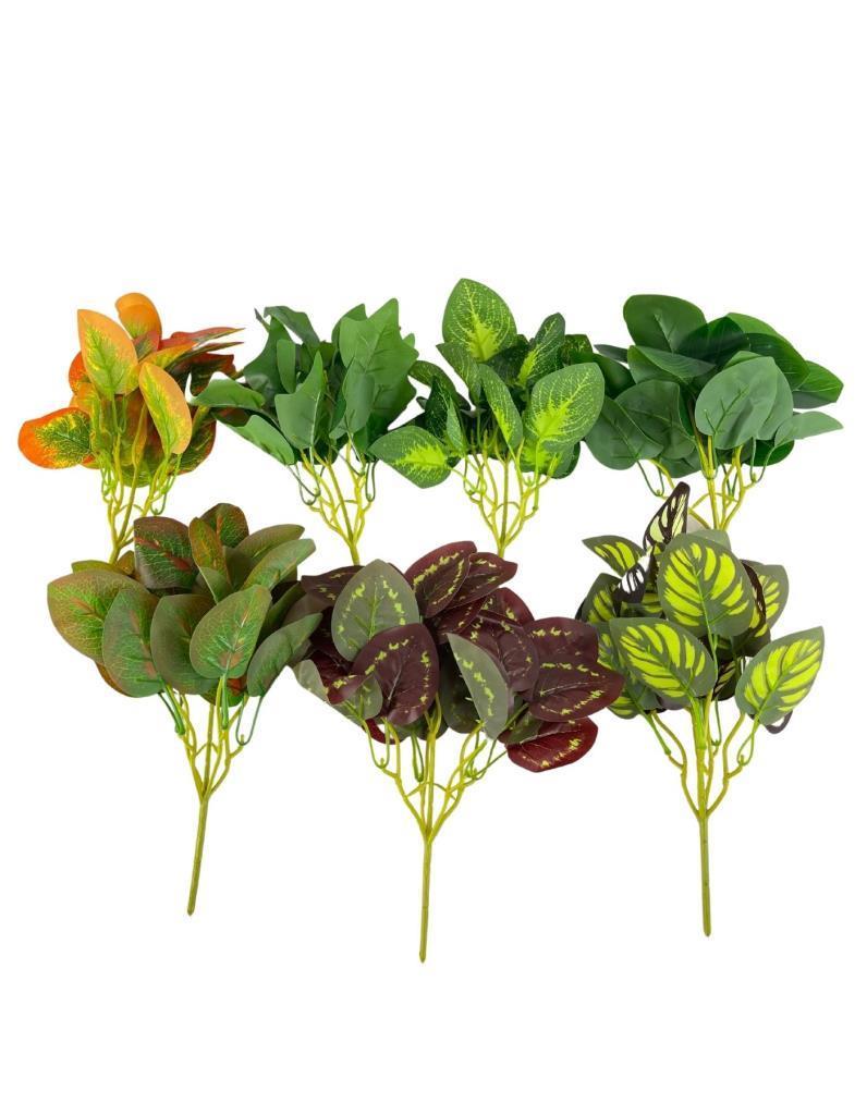 7li Set Yapay Çiçek Yeşillik Dik Duvar Uygulama Çiçeği 5Dal 30*20cm